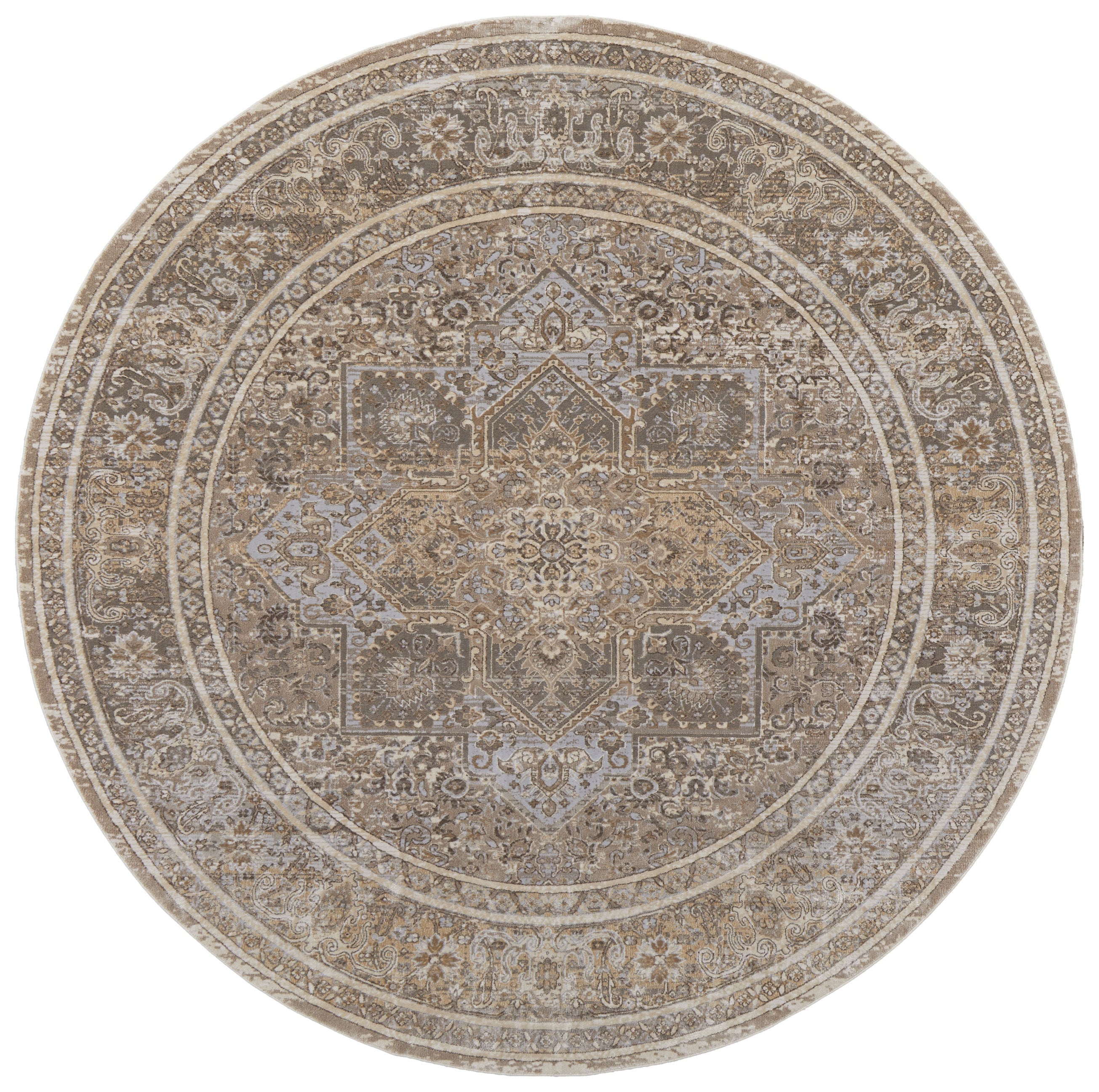 Celene Traditional Medallion - Tan/Brown/Ivory Area Rug