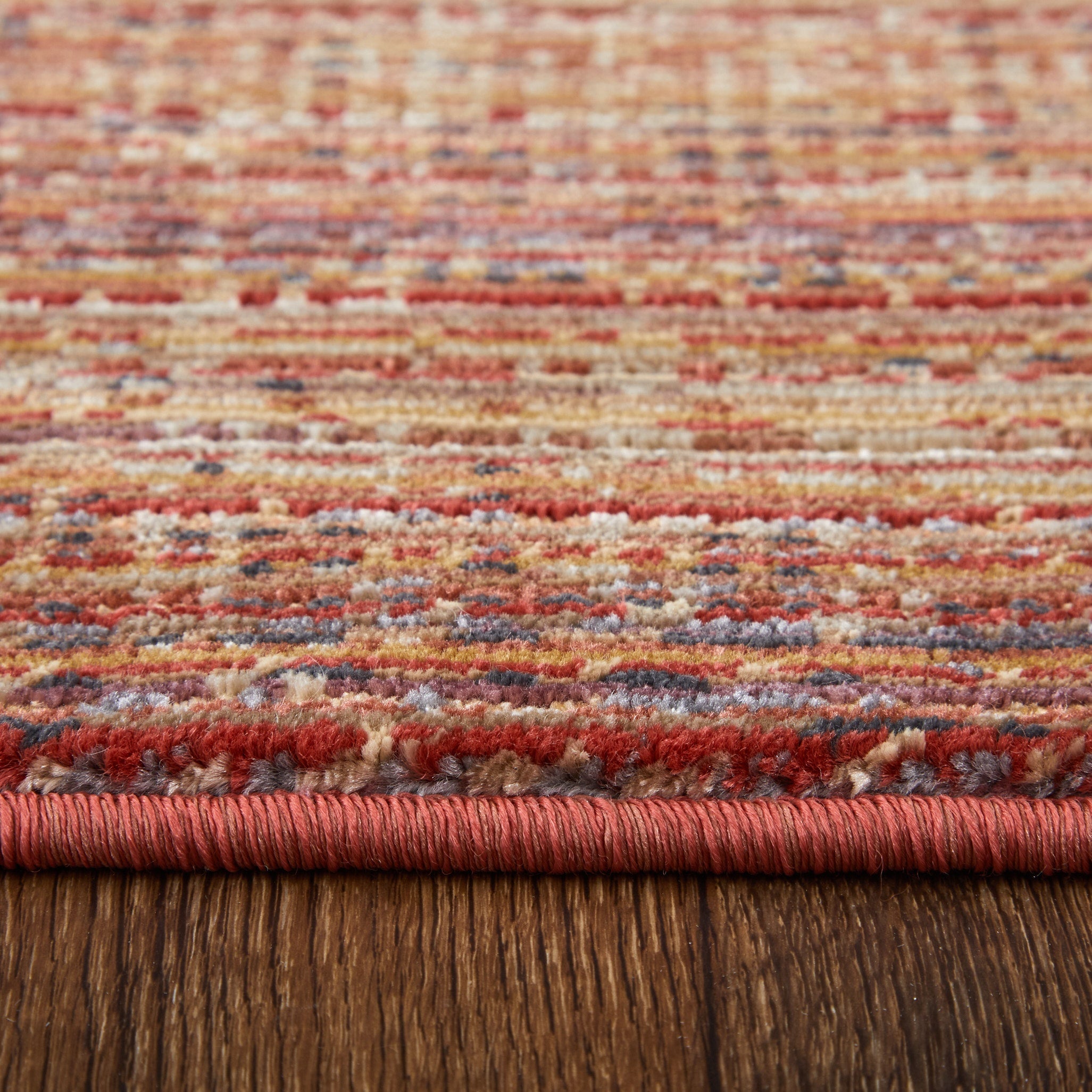 Deja Modern Solid - Brown/Red/Tan Area Rug