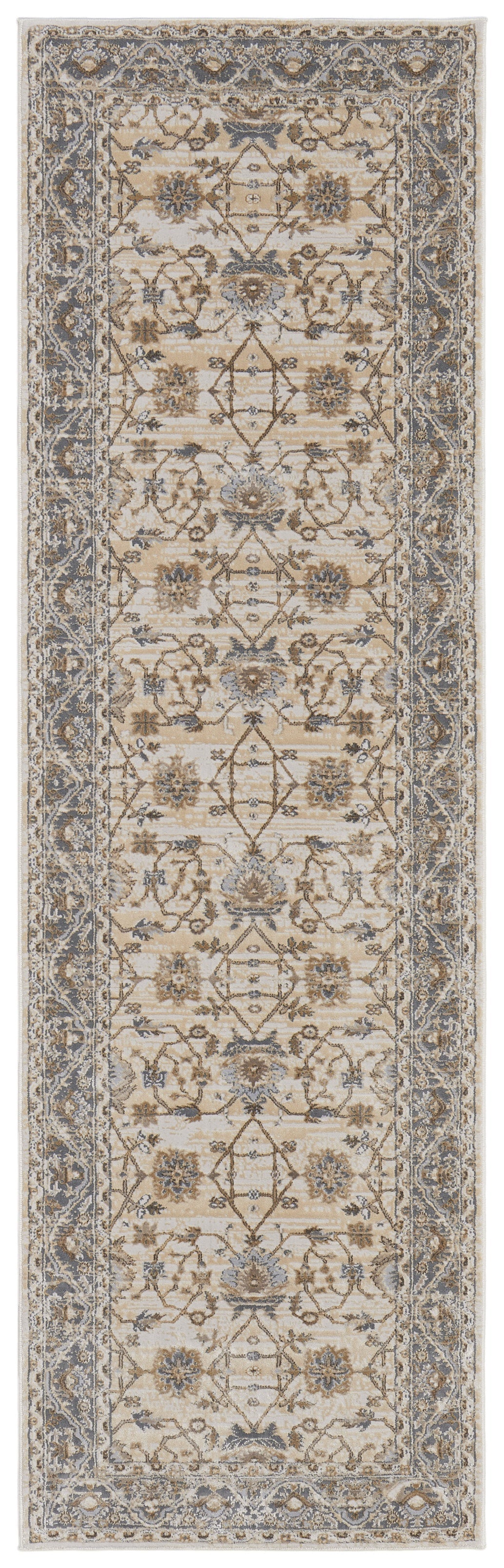 Celene Traditional Bordered - Tan/Ivory/Gray Area Rug