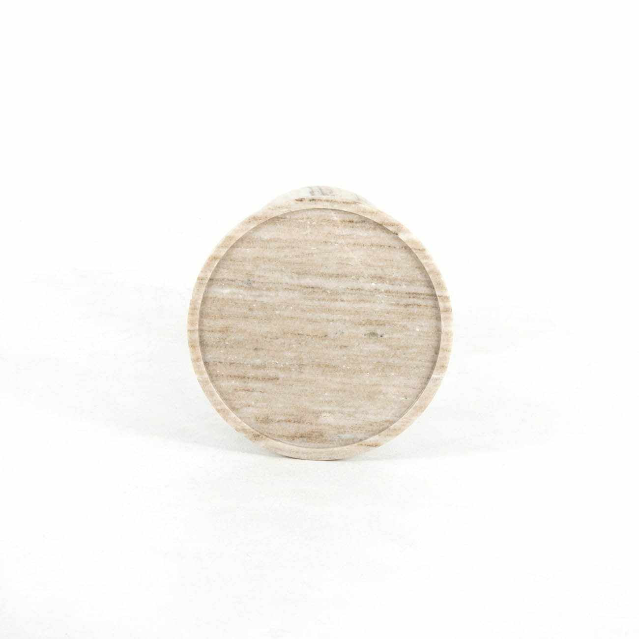 Four Hands Viola Accent Table - Antique White Marble
