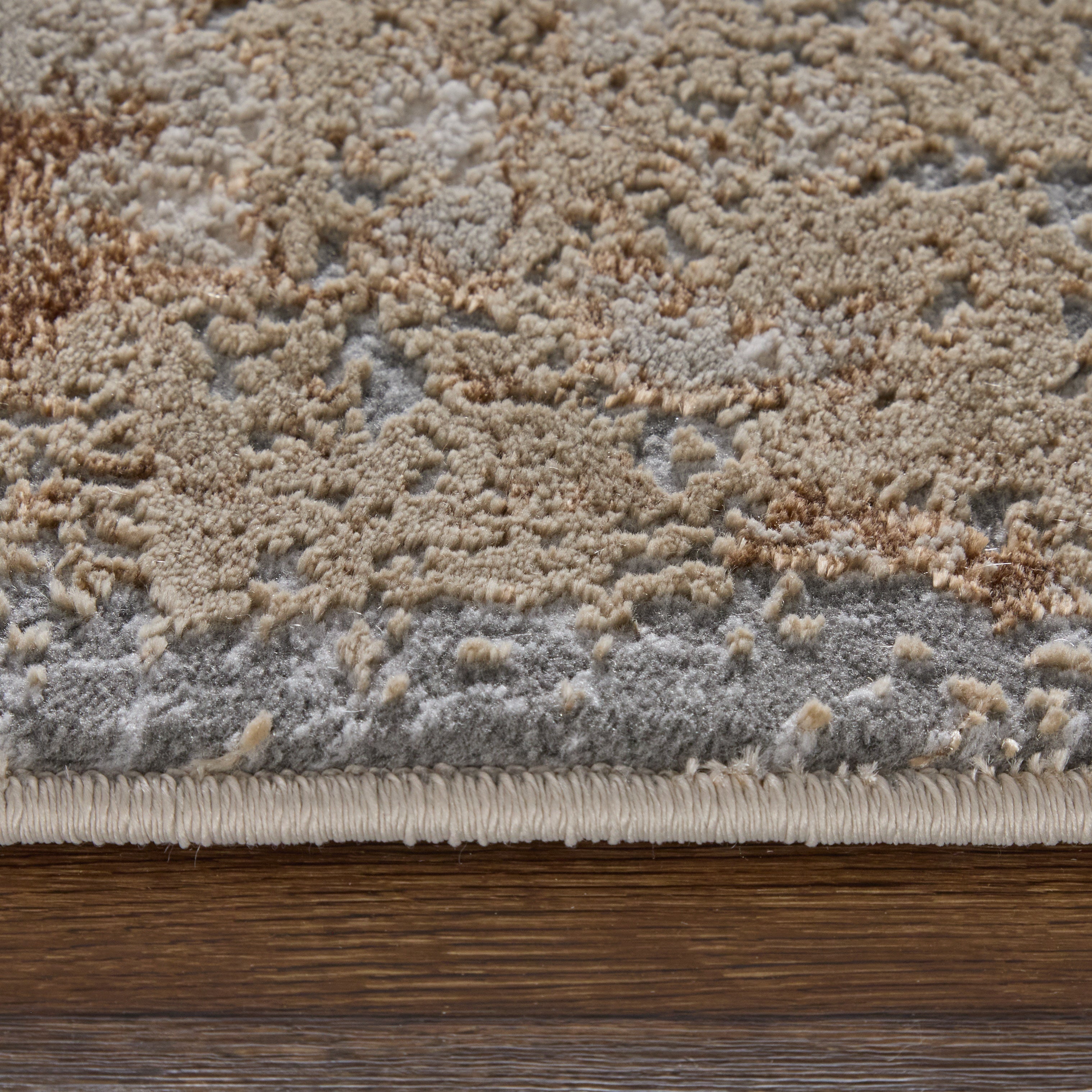 Aura Modern Abstract - Ivory/Gold/Gray Area Rug