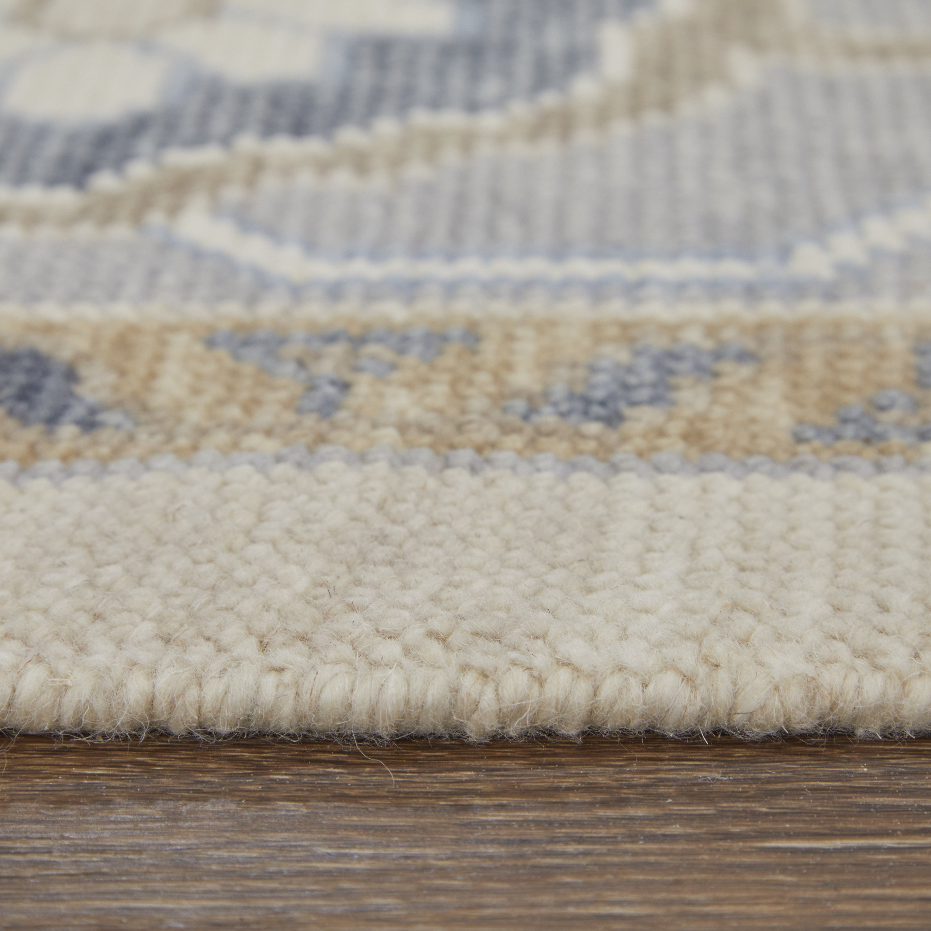 Karina Transitional Floral & Botanical - Ivory/Blue/Tan Area Rug