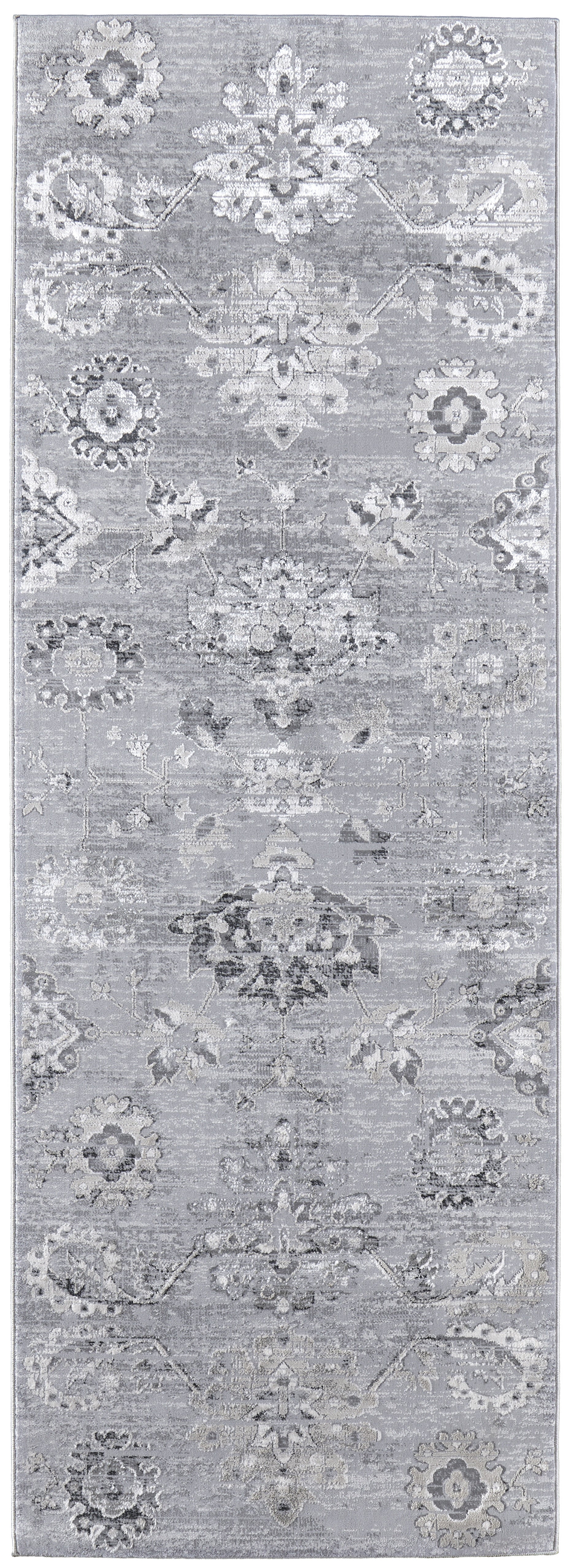 Macklaine Transitional Damask - Silver/Black