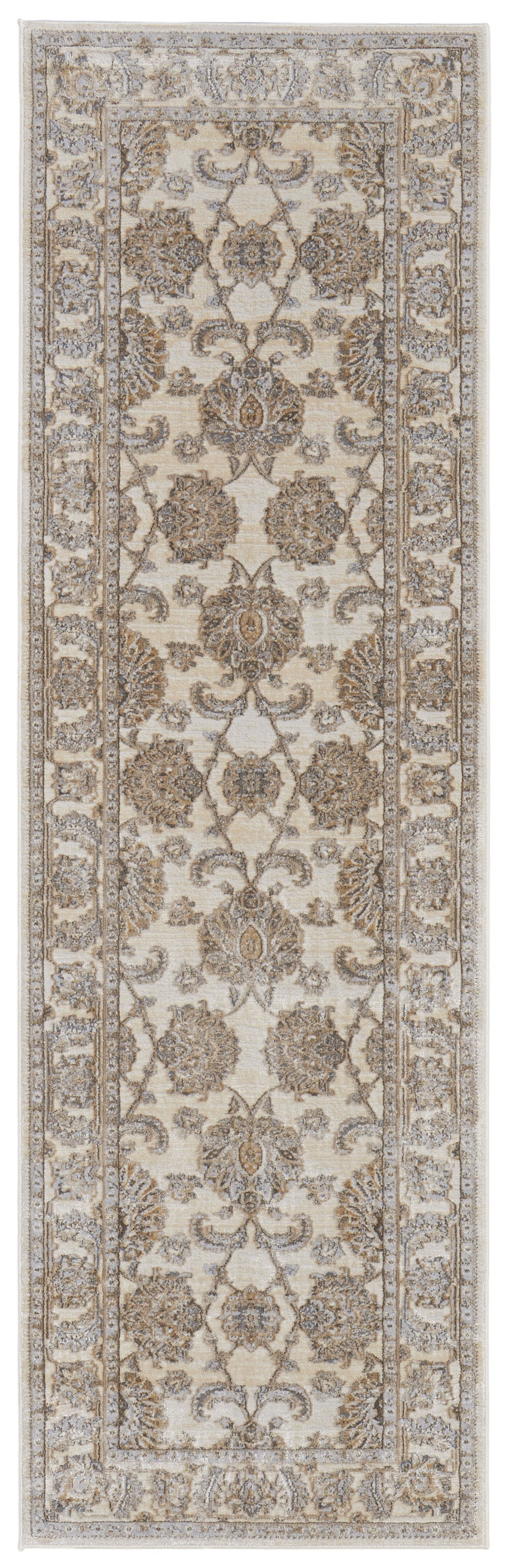 Celene Traditional Bordered - Tan/Ivory/Brown Area Rug