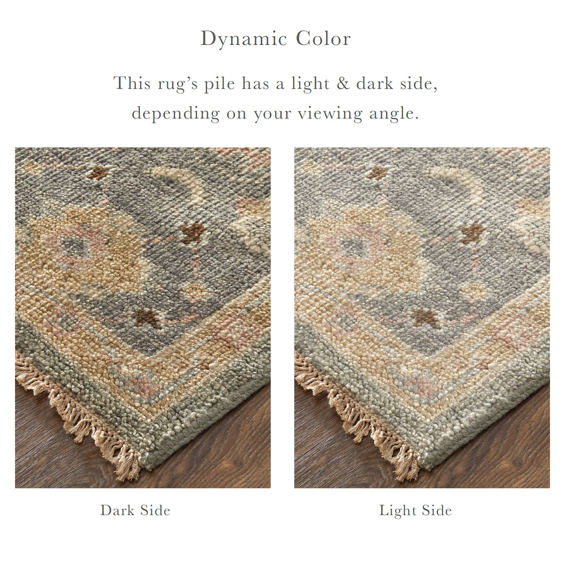 Carrington Traditional Oriental - Gray/Gold/Pink Area Rug