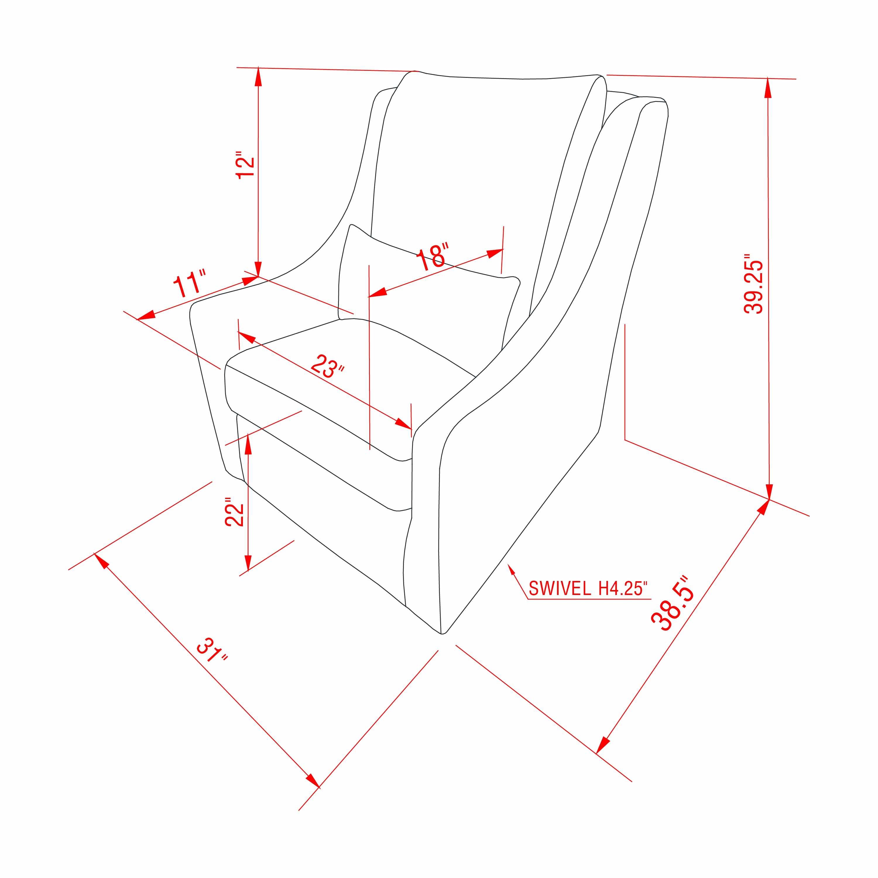 The Pembroke Swivel Chair