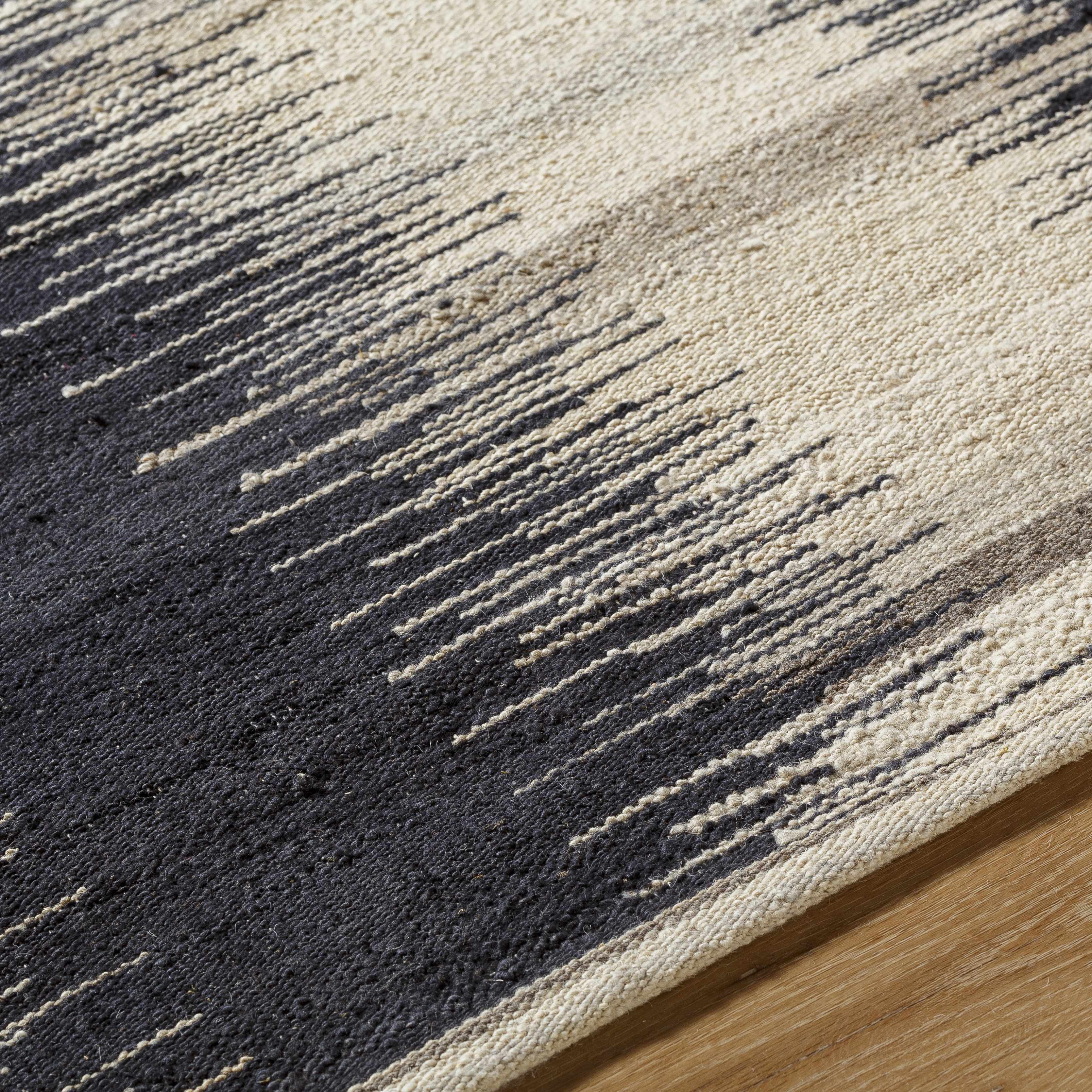 Iconic Hypnotic Hand Woven Wool & Cotton Area Rug