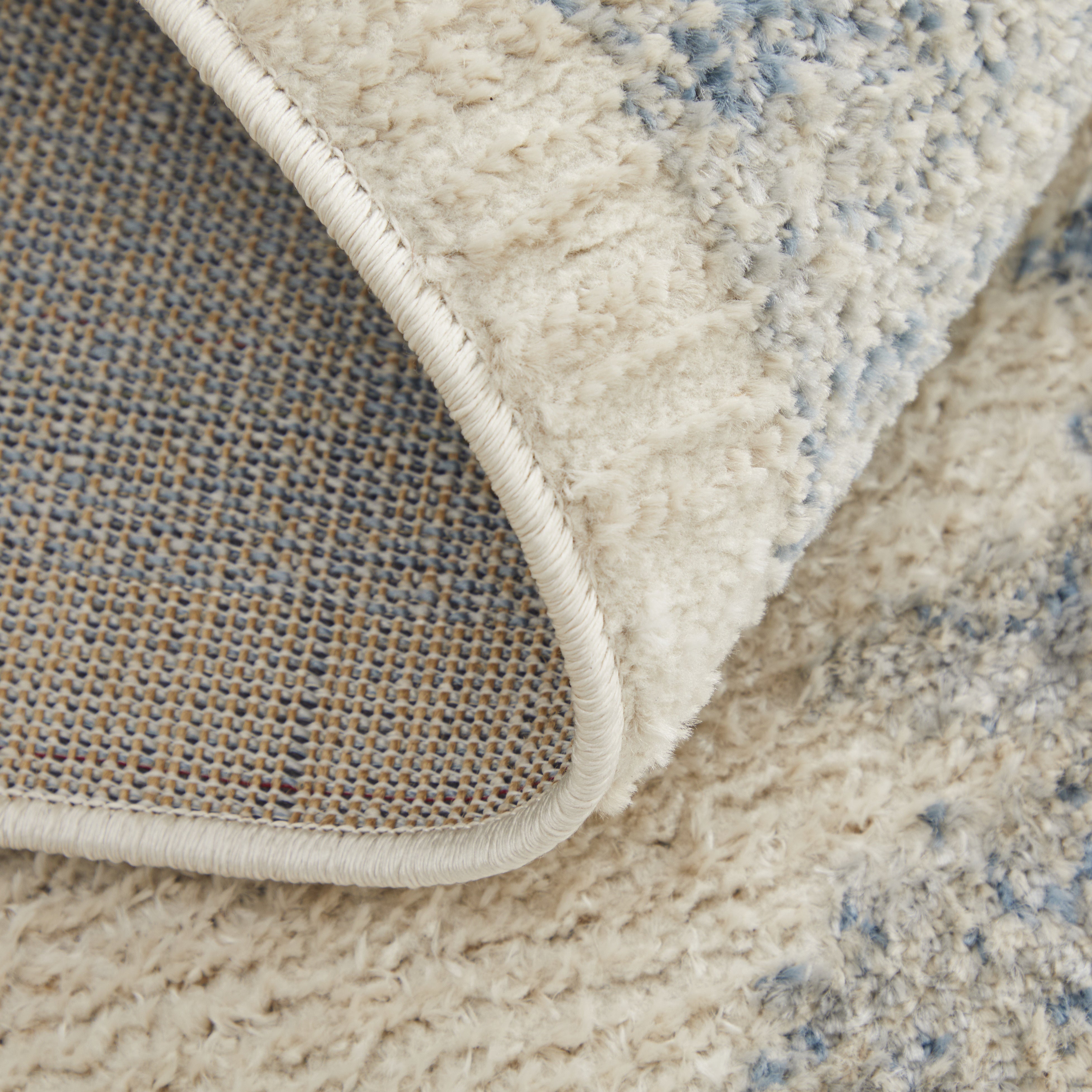 Camellia Transitional Geometric - Blue/Ivory