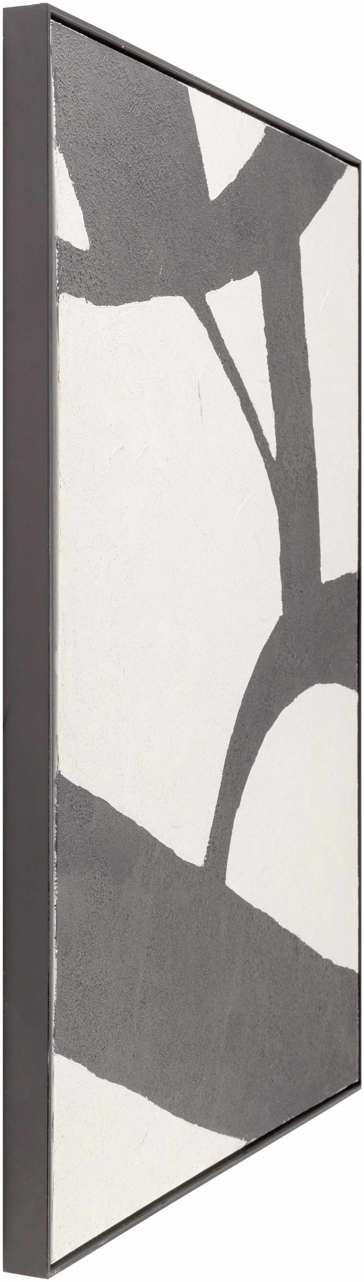 Modern Abstract Expressive Black Matte Wall Art Piece