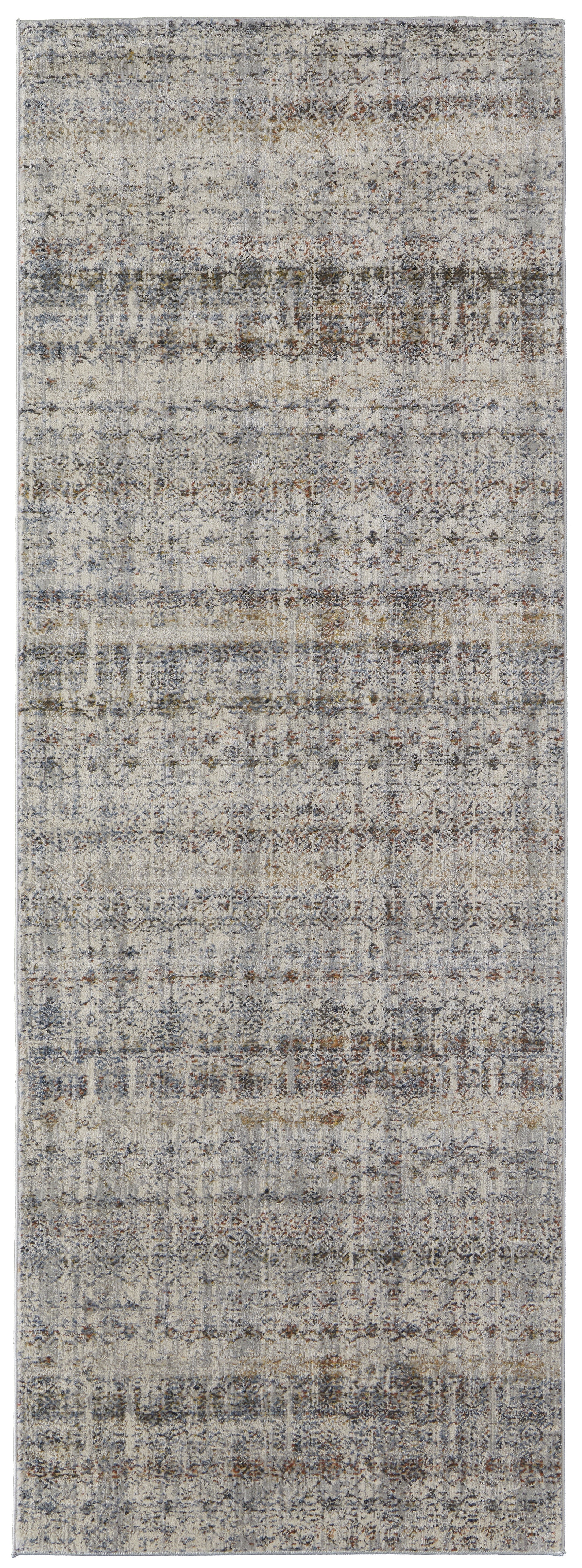 Kaia Transitional Distressed - Tan/Ivory/Blue Area Rug