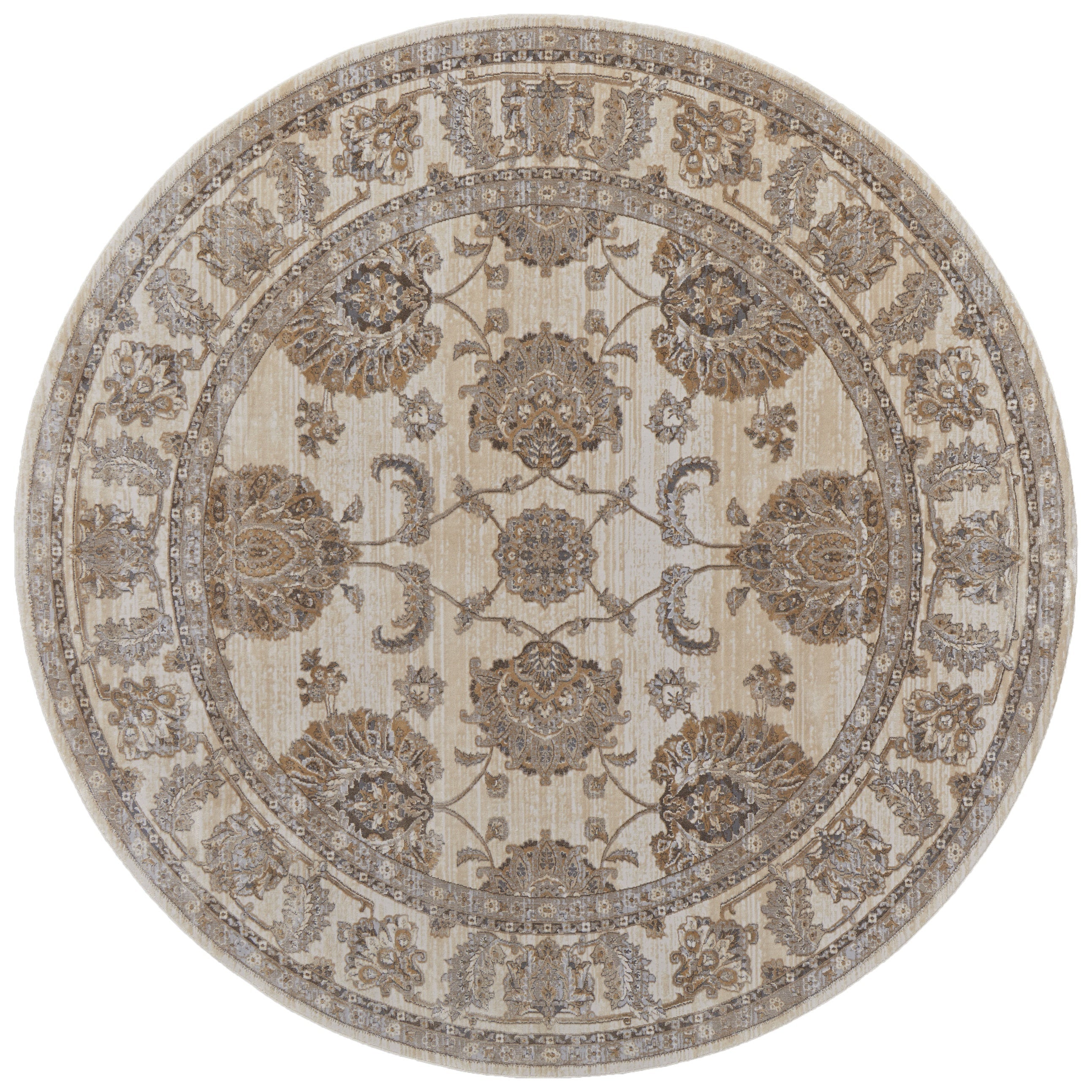 Celene Traditional Bordered - Tan/Ivory/Brown Area Rug