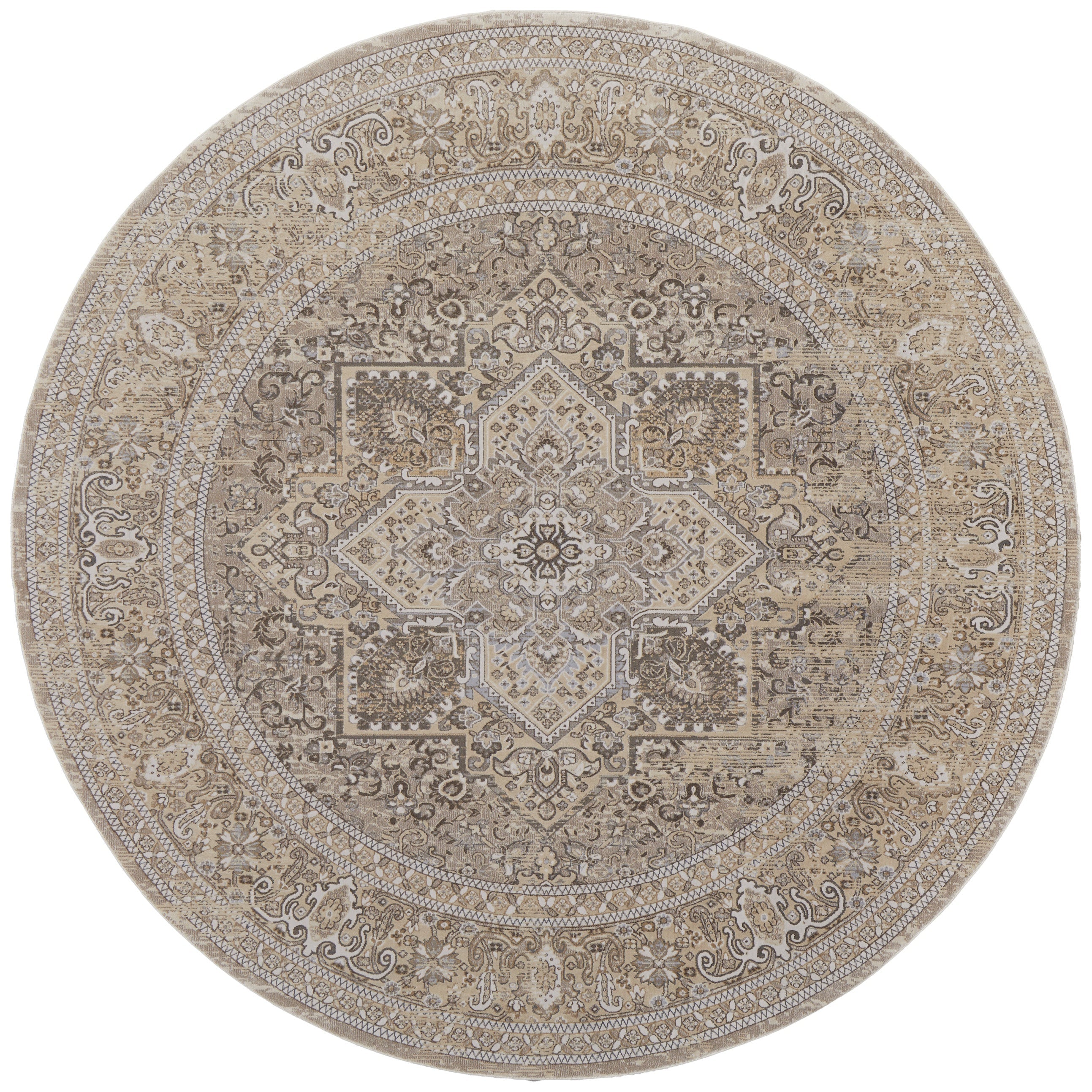 Celene Traditional Medallion - Brown/Ivory/Tan Area Rug