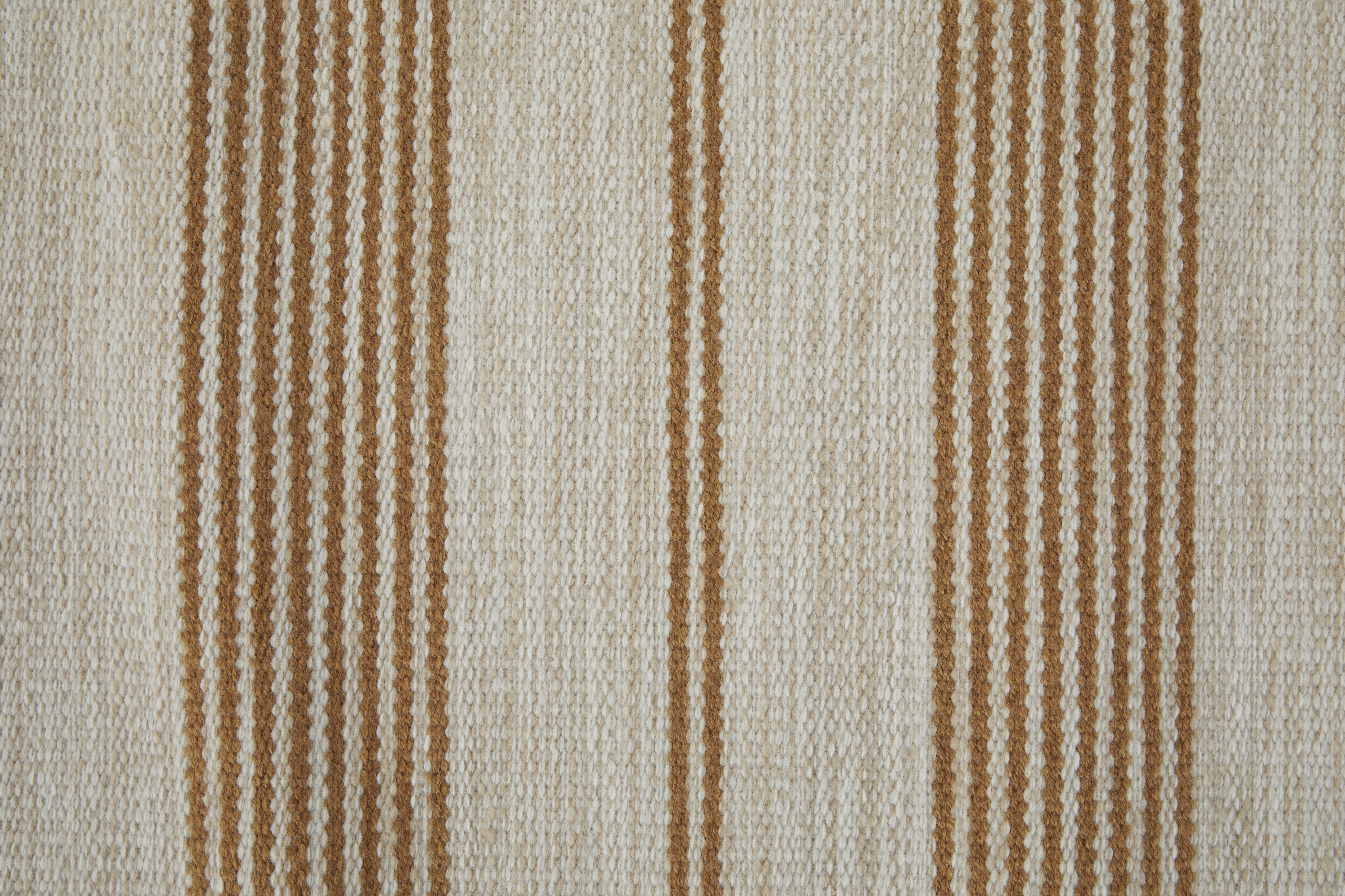 Duprine Transitional Stripes - Ivory/Taupe/Brown Area Rug