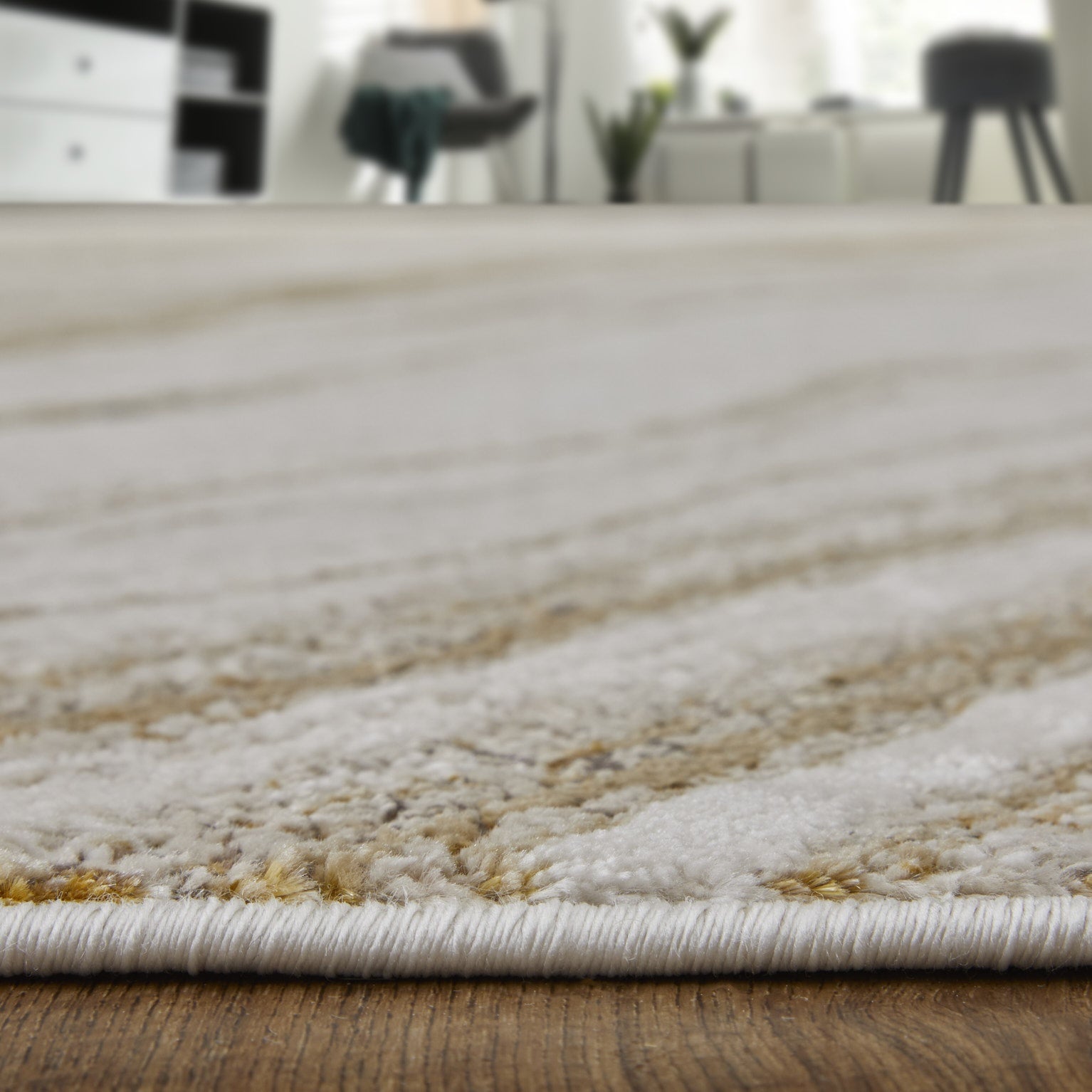 Aura Modern Abstract - Ivory/Taupe/Gold Area Rug