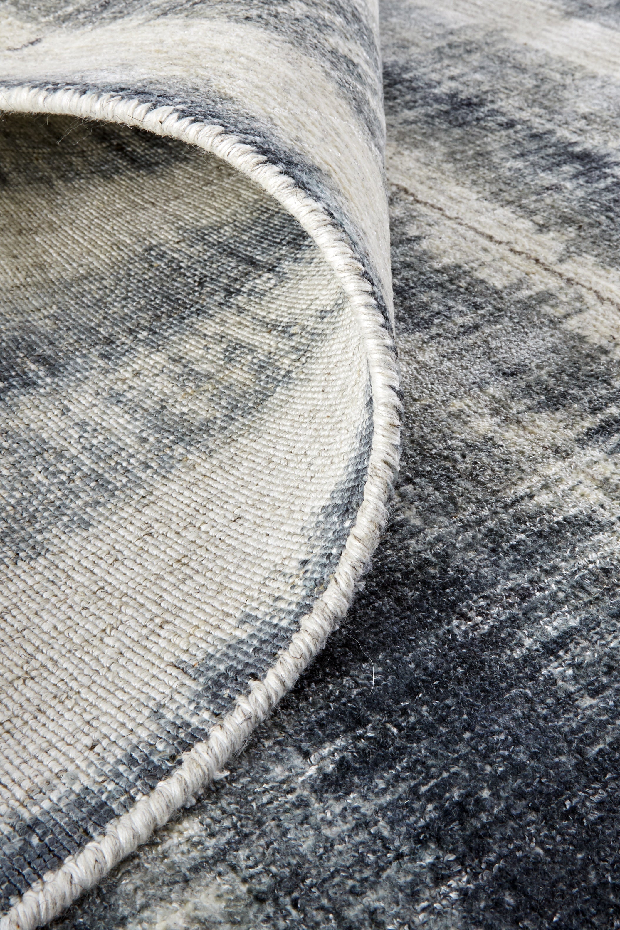 Mackay Transitional Stripes - Ivory/Blue Area Rug