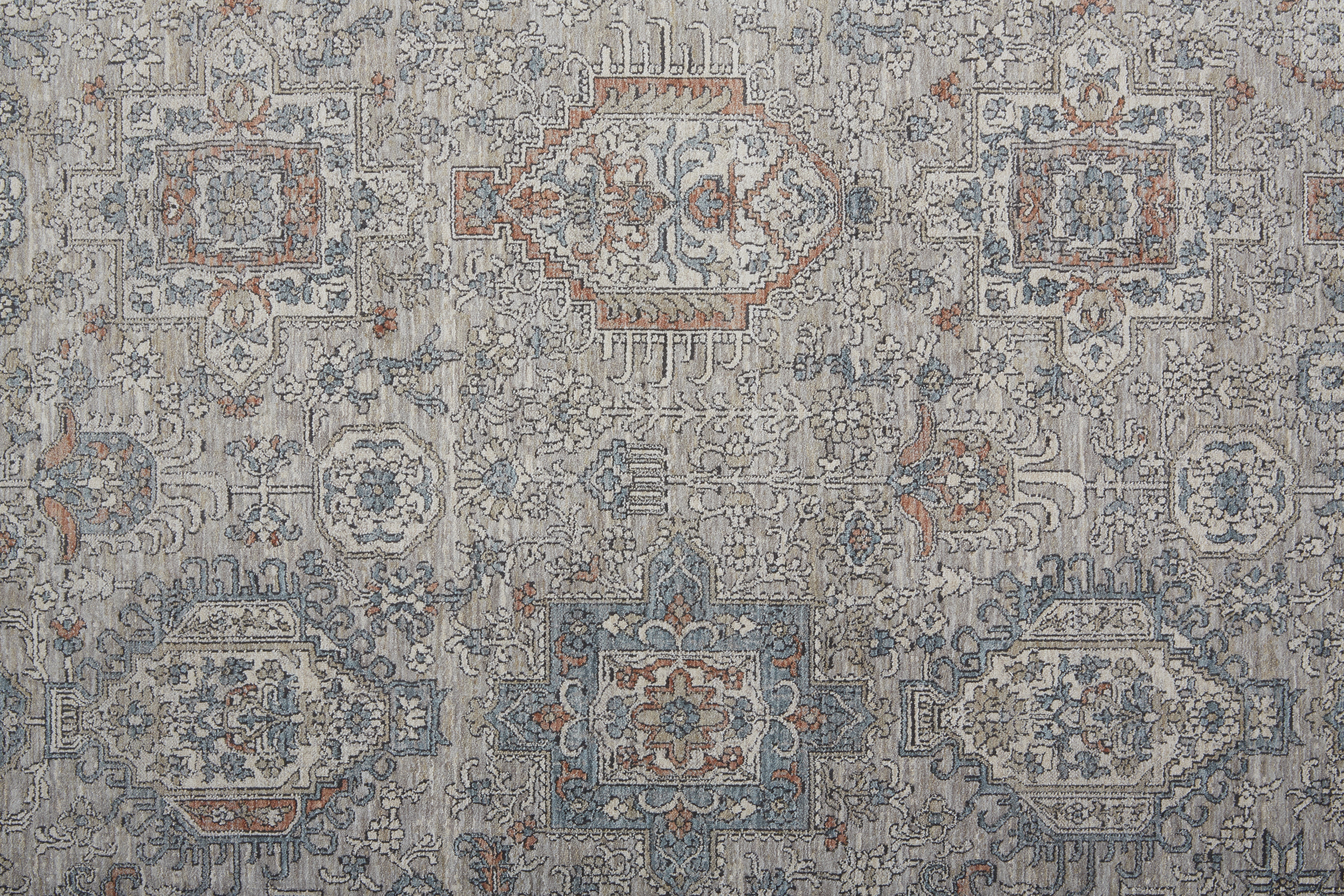 Marquette Transitional Oriental - Taupe/Silver/Blue Area Rug