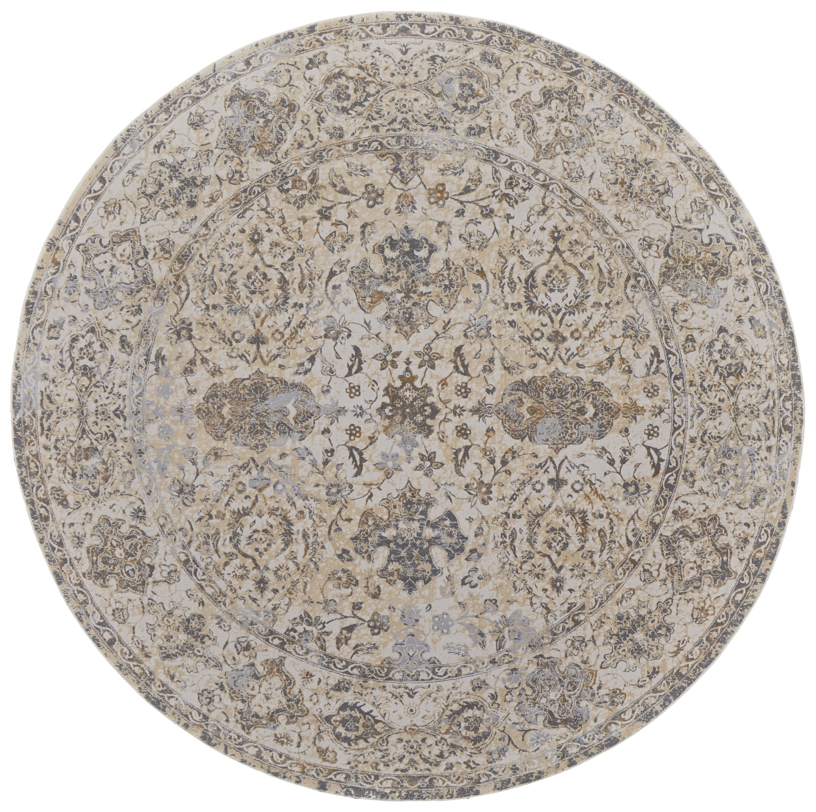 Celene Traditional Bordered - Ivory/Tan/Gray Area Rug