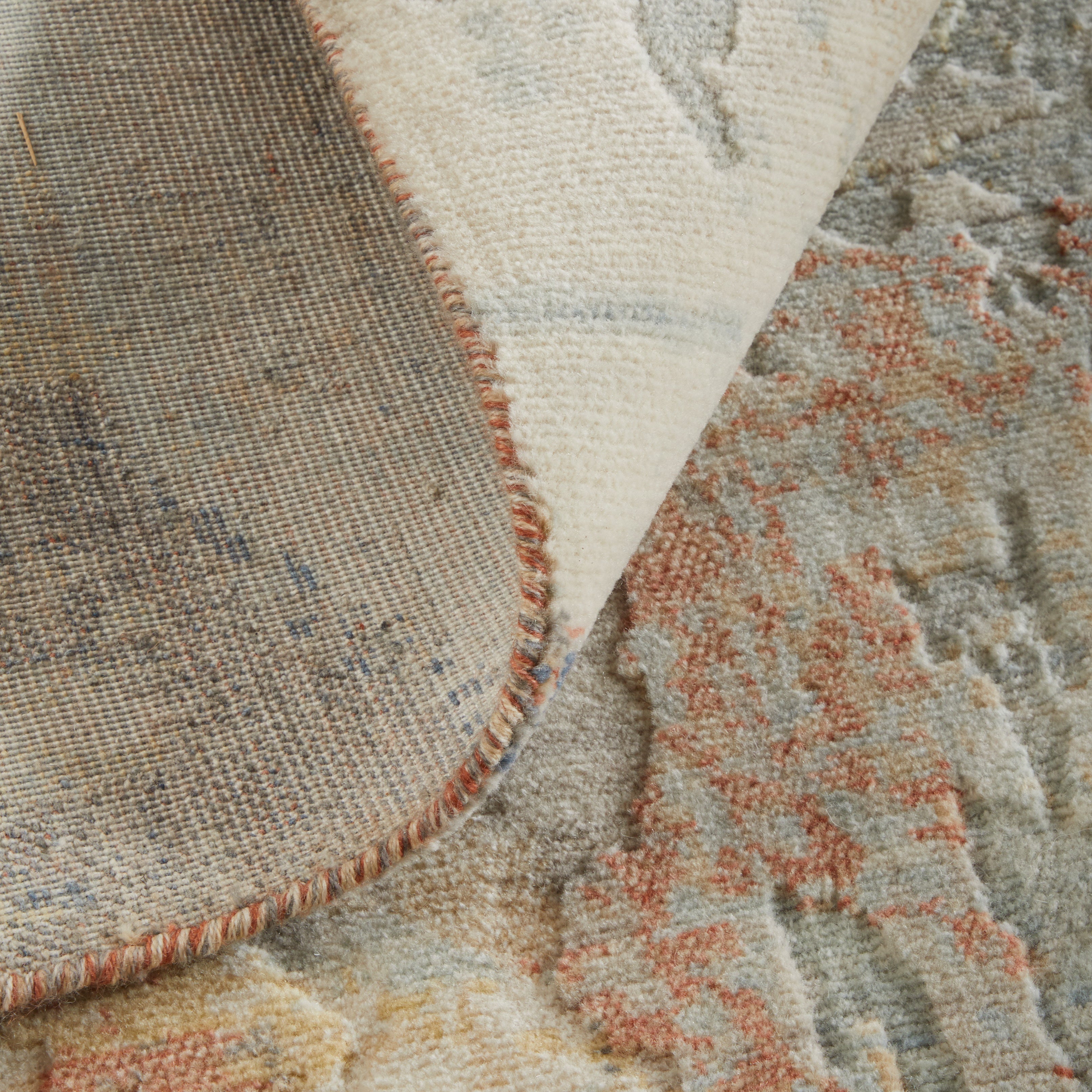 Jaxson Modern Abstract - Gray/Orange/Ivory Area Rug