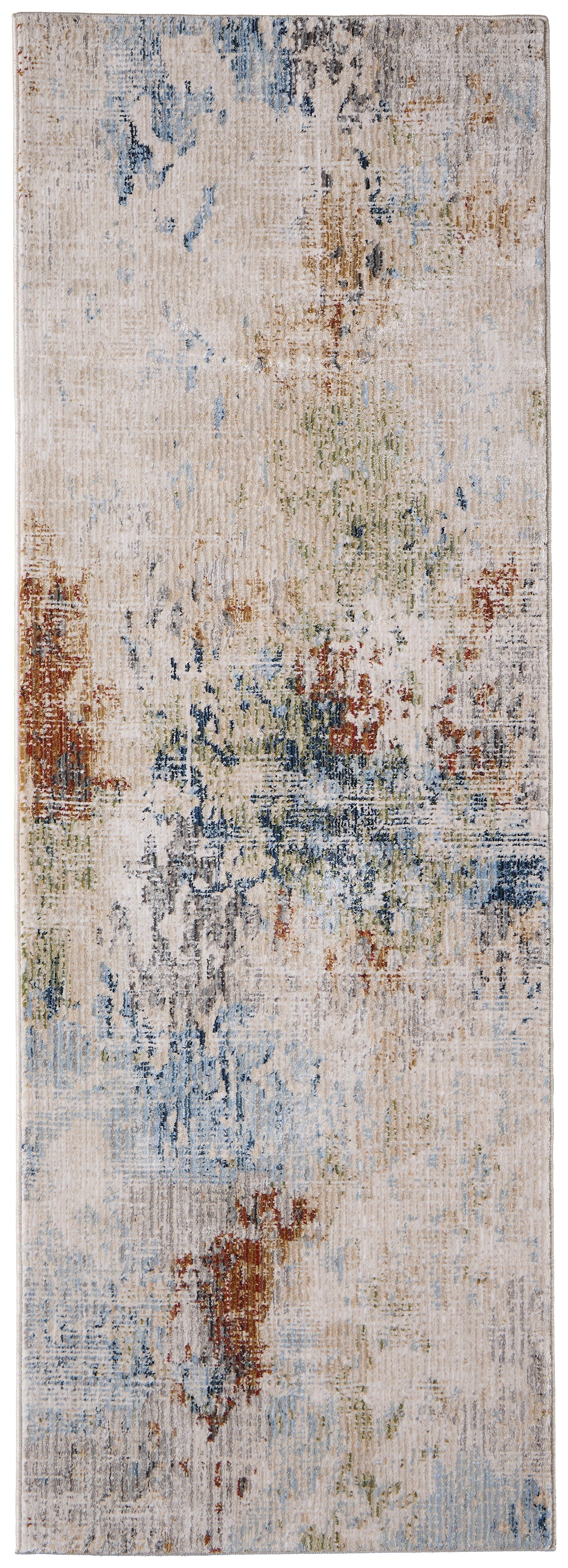 Sonora Modern Abstract - Ivory/Blue/Red Area Rug