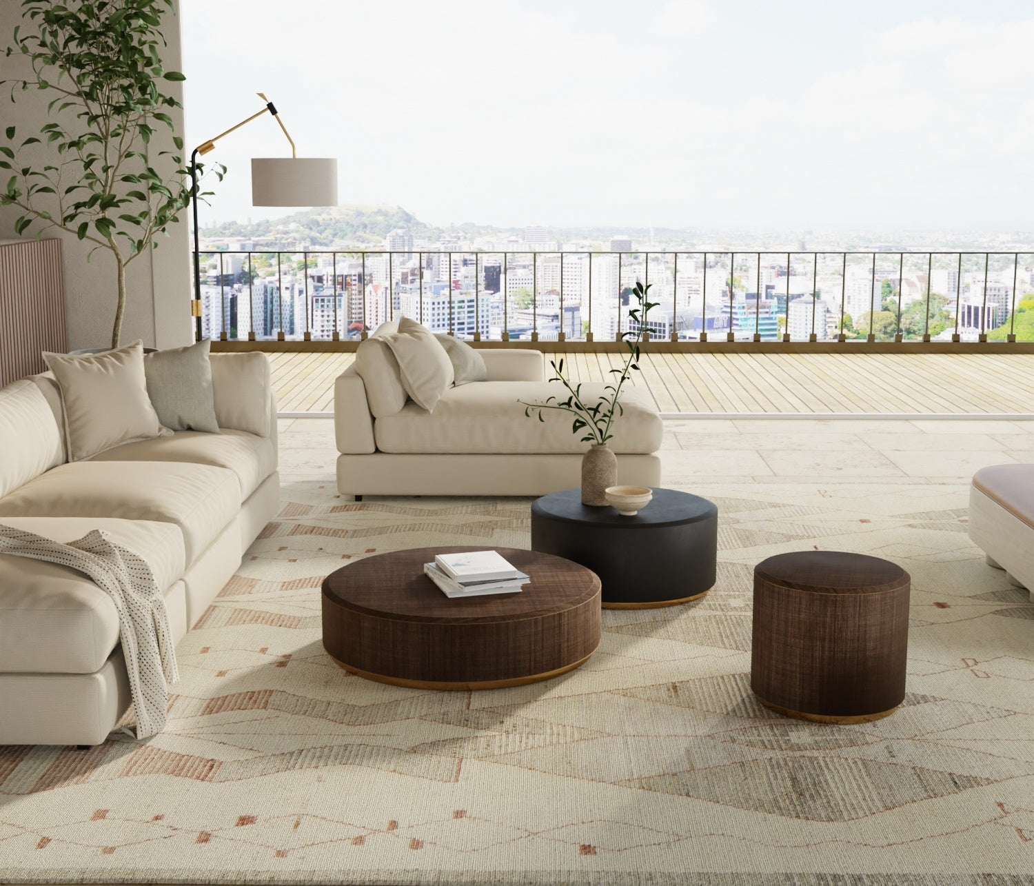 Kasbah Transitional Diamond - Tan/Gray/Red Area Rug