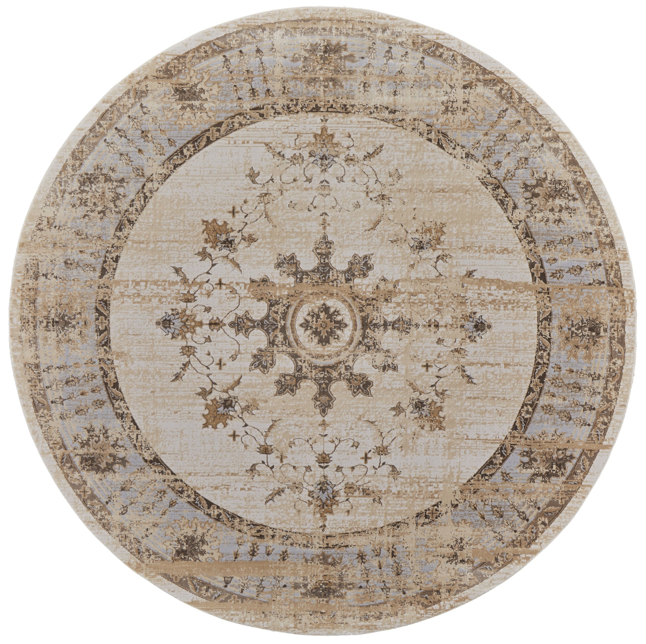 Celene Traditional Bordered - Tan/Brown/Gray Area Rug