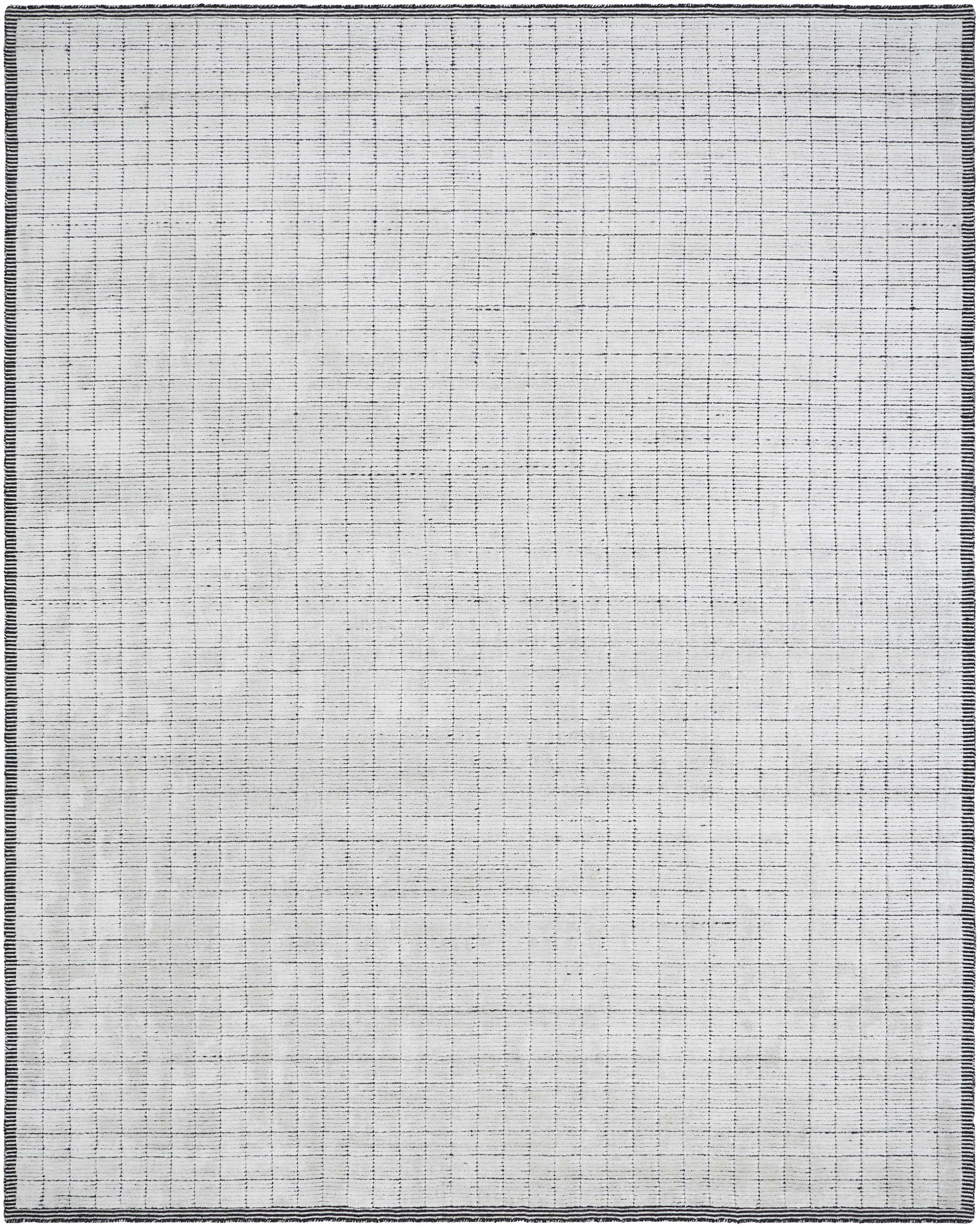 Hand Loomed Idyllic Light Gray Wool & Viscose Area Rug