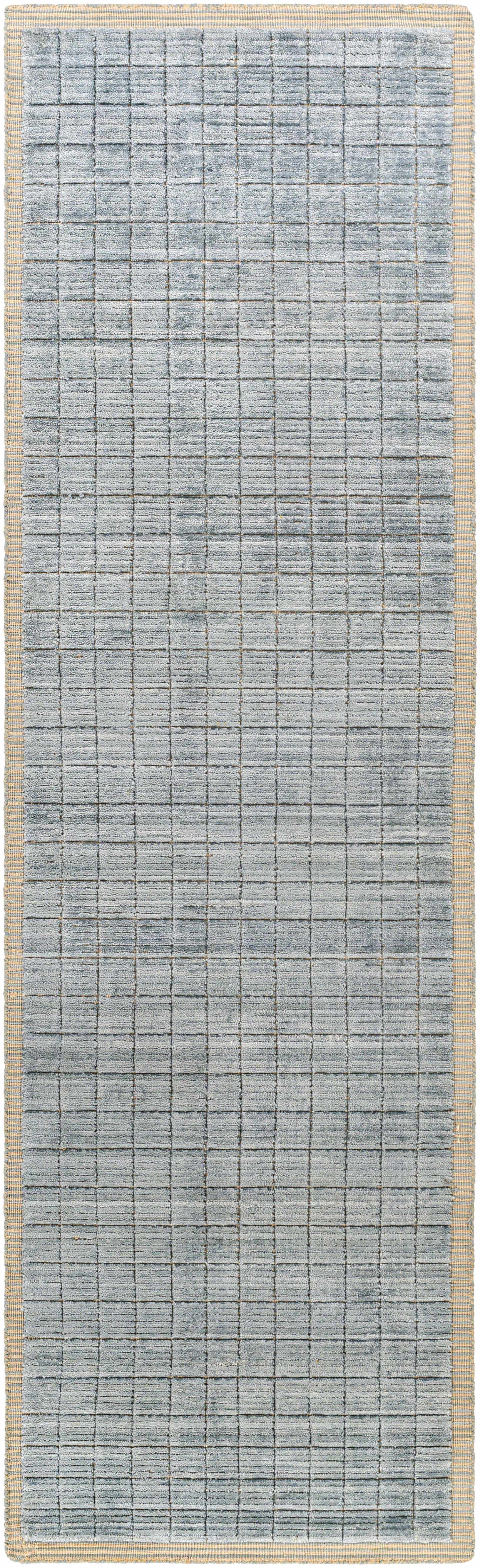 Hand Loomed Serene Denim Wool & Viscose Area Rug
