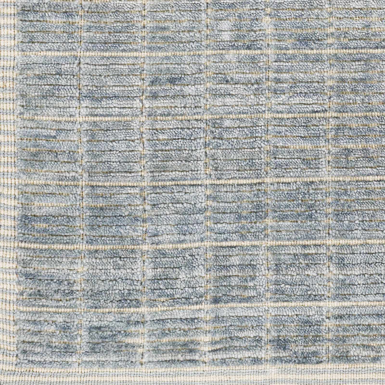 Hand Loomed Serene Denim Wool & Viscose Area Rug