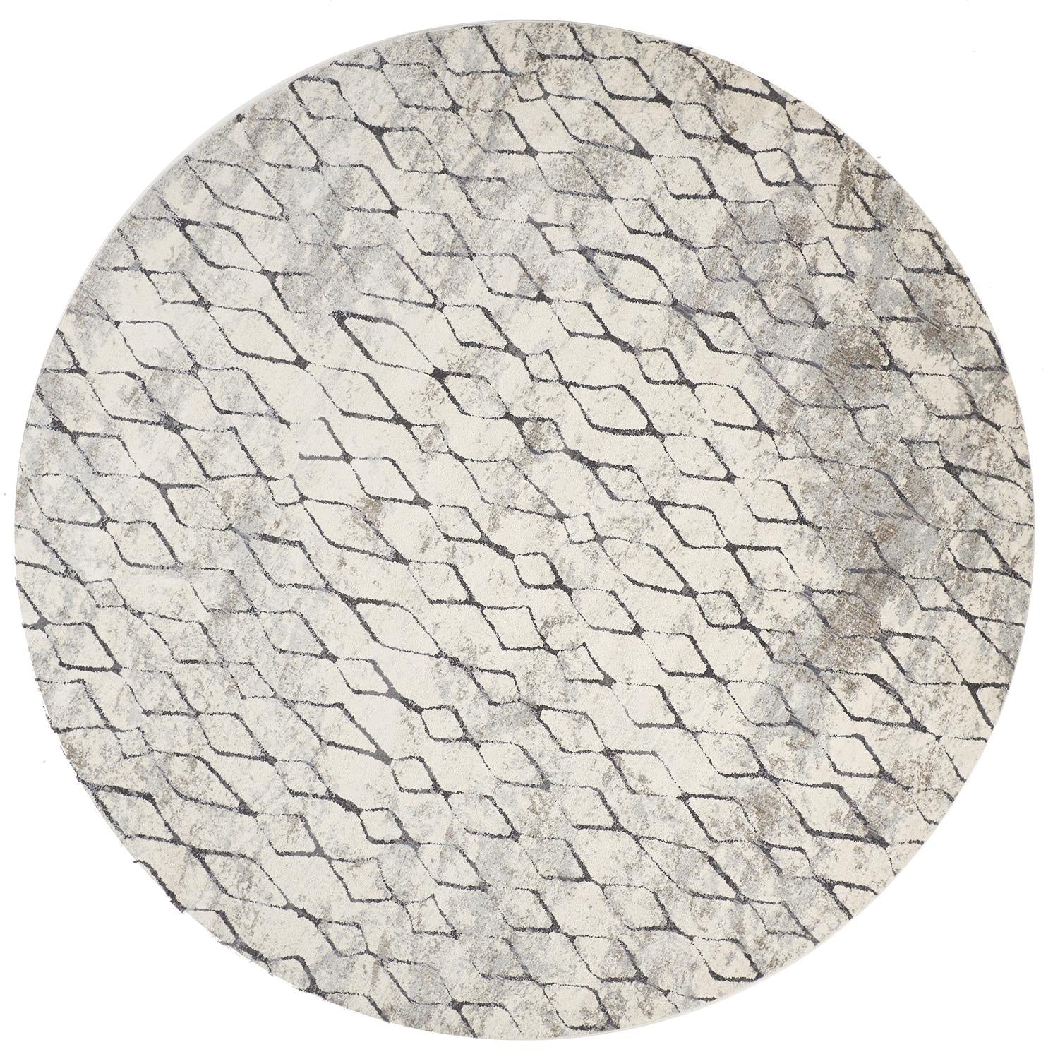 Kano Transitional Diamond - Ivory/Gray/Taupe Area Rug