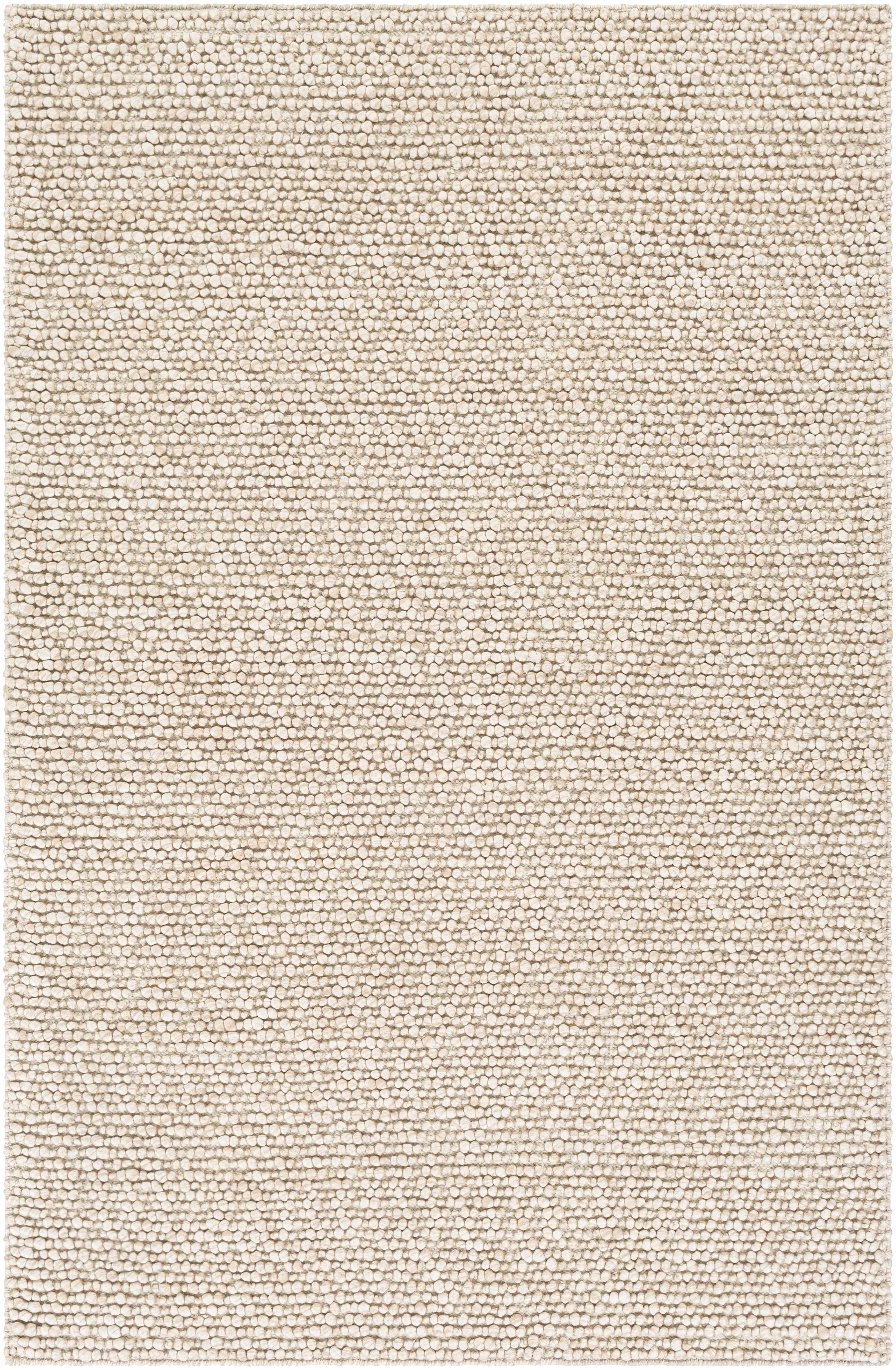 Beige Handwoven Wool & Viscose Timeless Area Rug