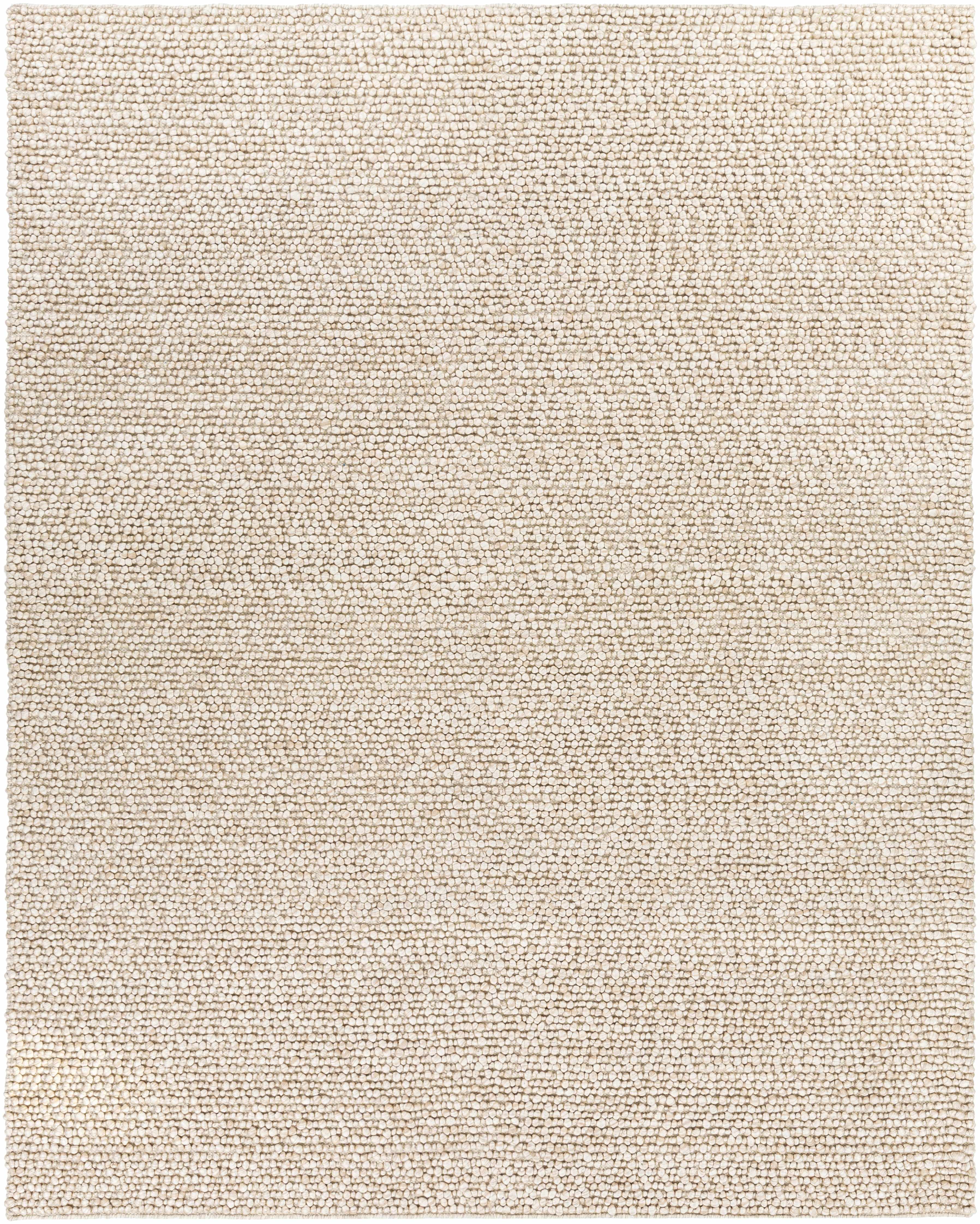 Beige Handwoven Wool & Viscose Timeless Area Rug