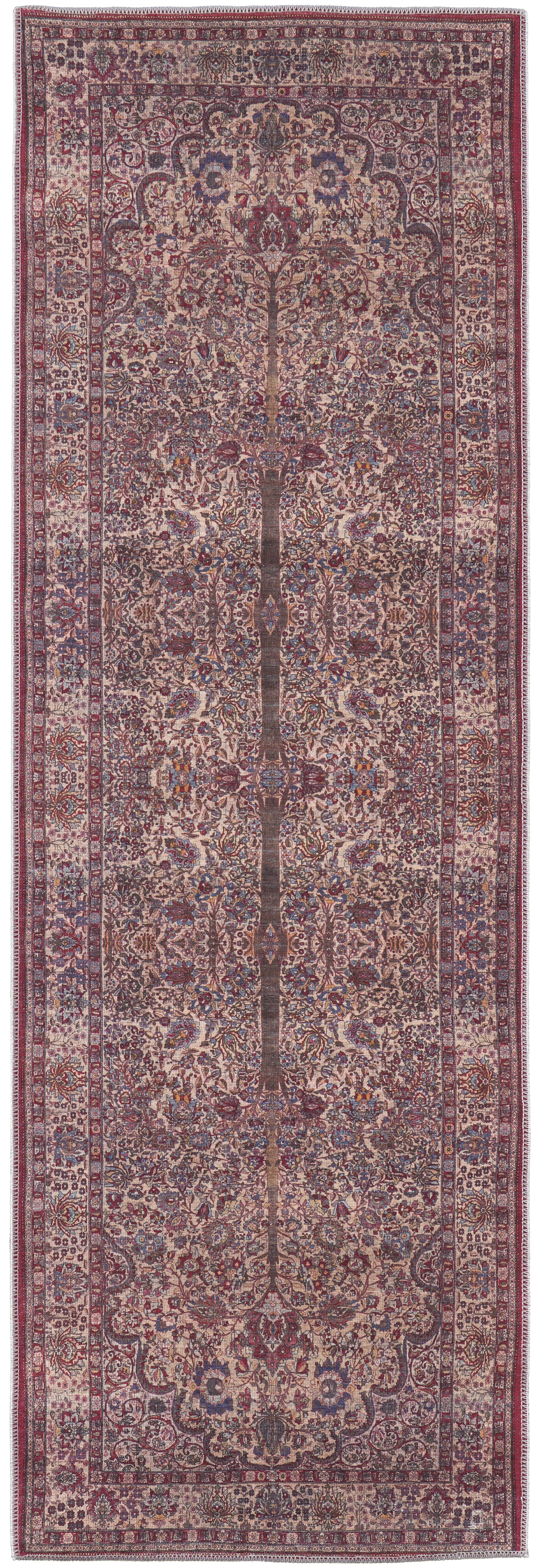 Rawlins Transitional Oriental - Red/Tan/Pink Area Rug