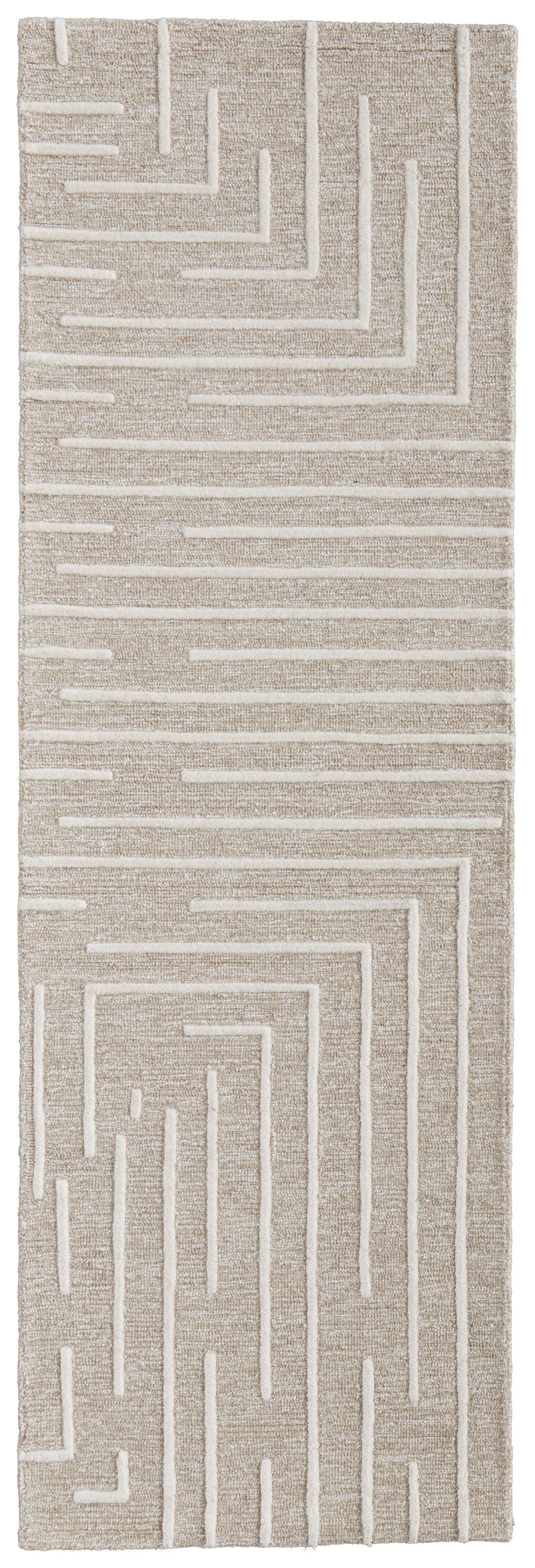 Fenner Transitional Geometric - Taupe/Ivory Area Rug