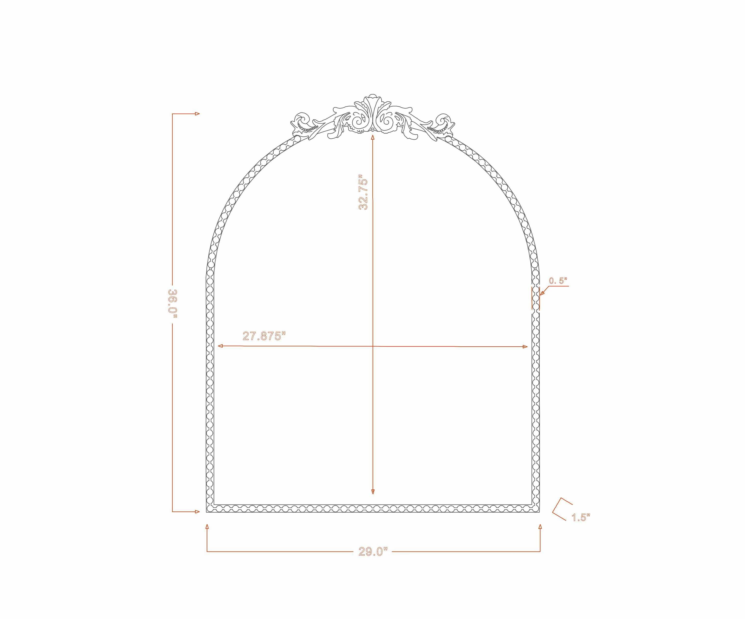 Dostoyevka Traditional Gold Crowned Mirror