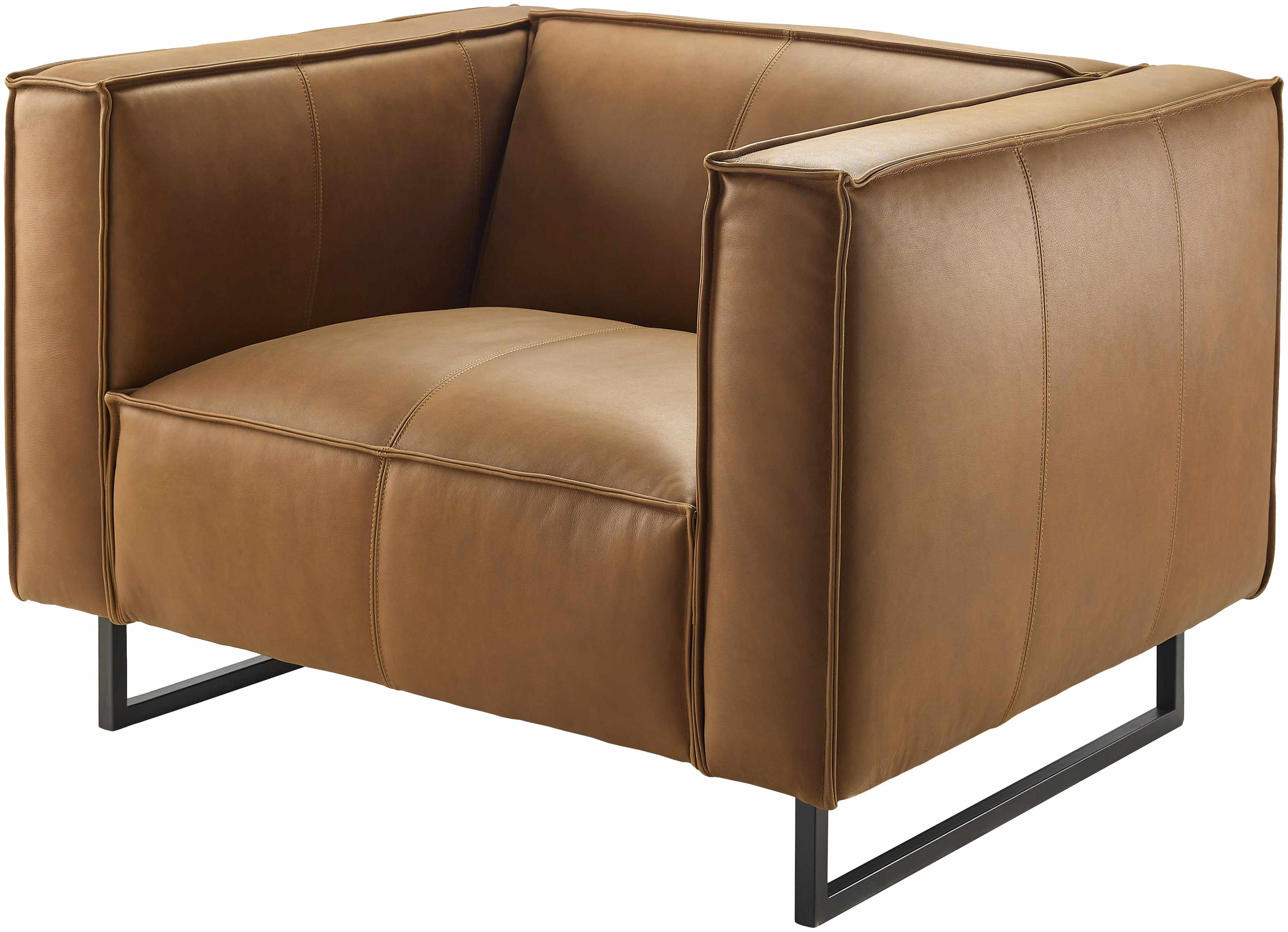 Molde Brown Leather Accent Chair