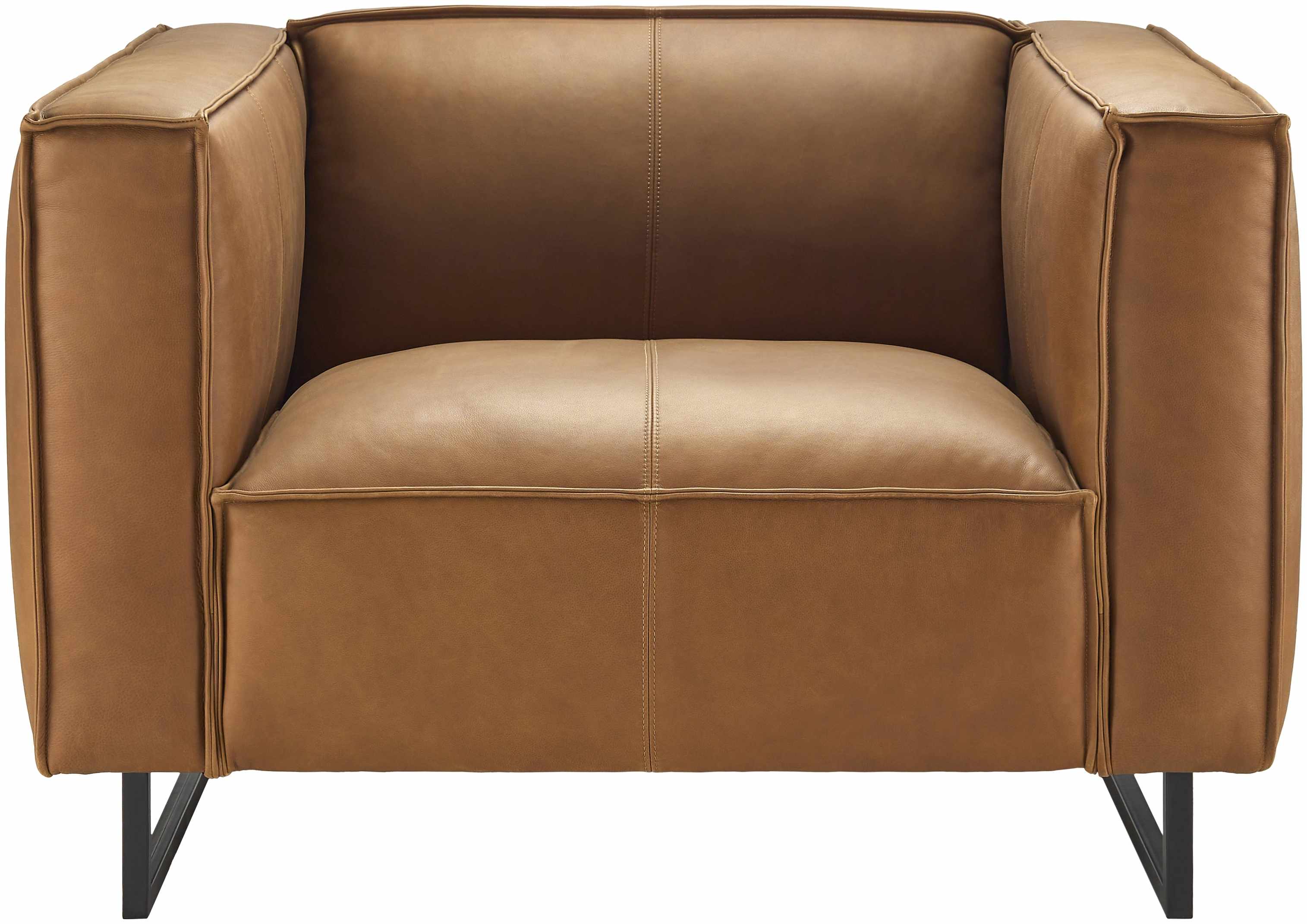 Molde Brown Leather Accent Chair