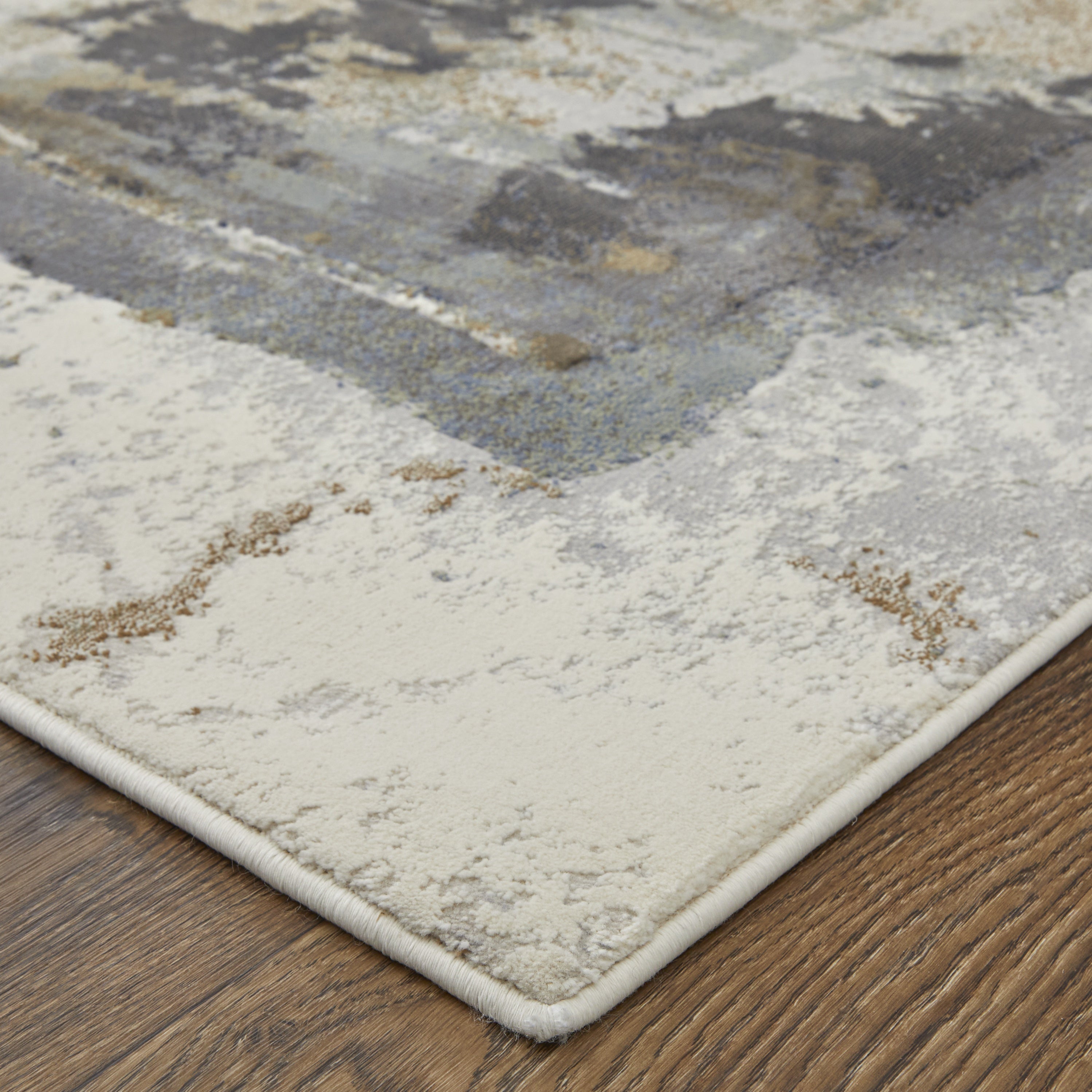 Clio Modern Watercolor - Brown/Gray/Black Area Rug