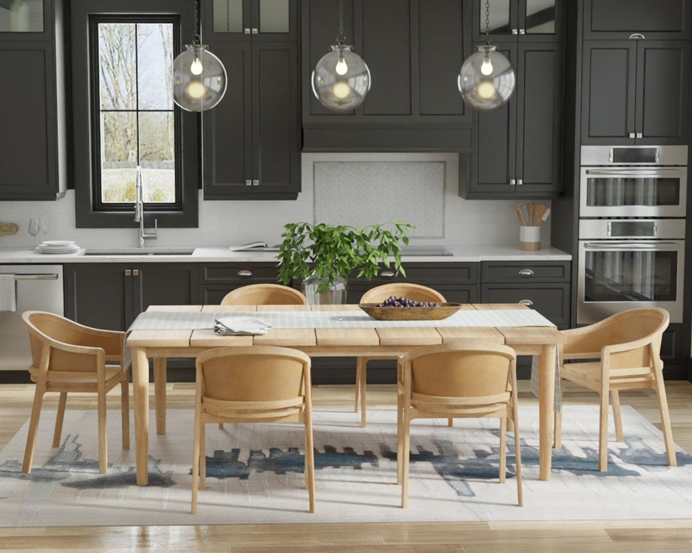 Anya Transitional Abstract - Ivory/Blue/Gray Area Rug