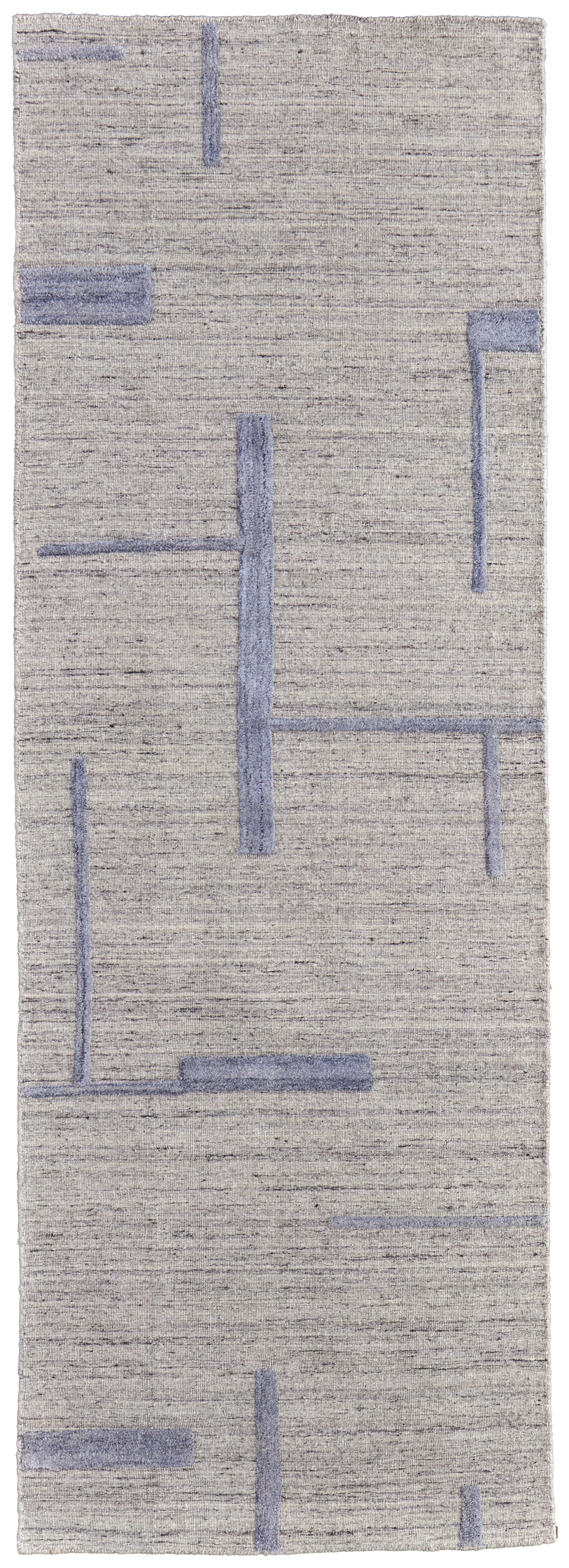 Longridge Modern Geometric - Ivory/Blue Area Rug