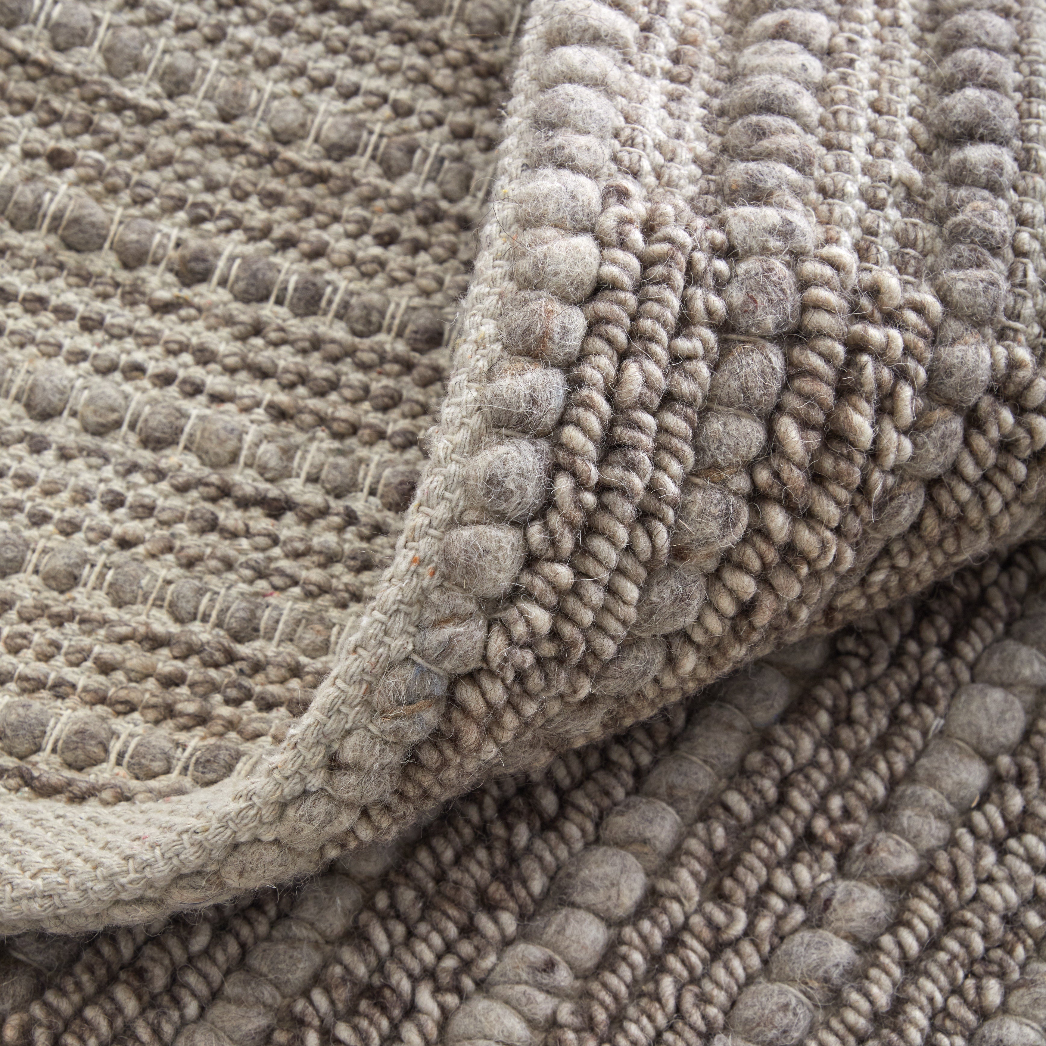 Herrick Modern Solid - Taupe/Ivory/Brown Area Rug
