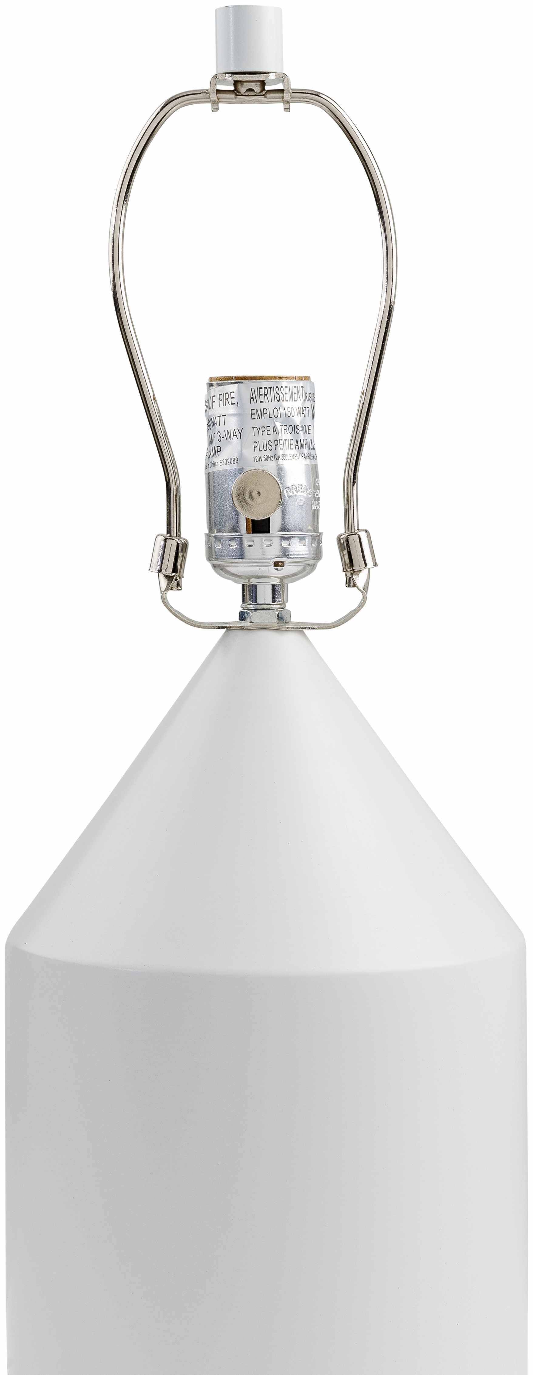 Agra Industrial White Table Lamp