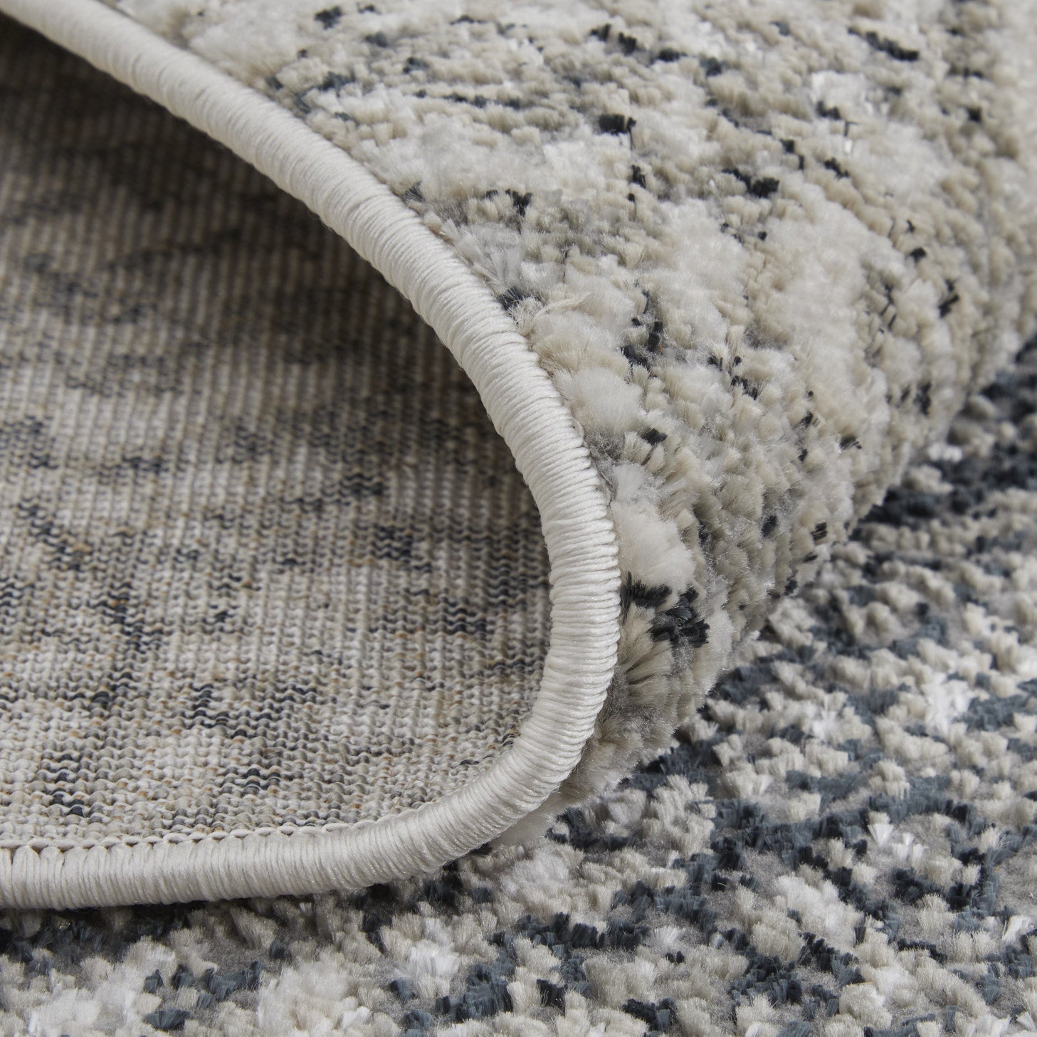 Micah Modern Abstract - Ivory/Gray/Blue Area Rug