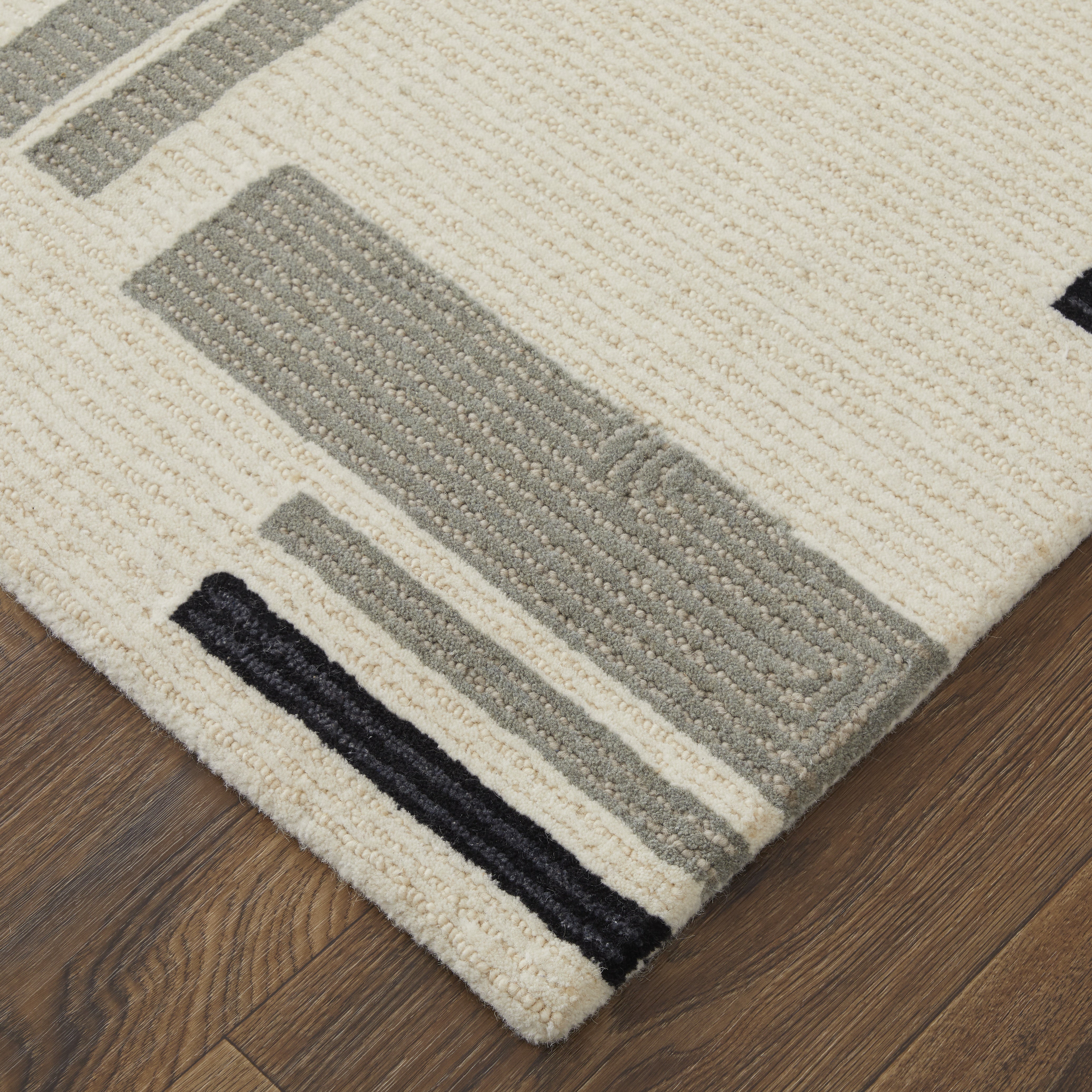 Maguire Transitional Abstract - Ivory/Taupe Area Rug