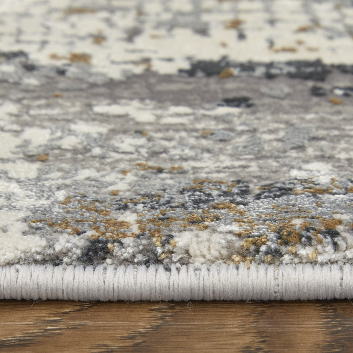 Cadiz Modern Abstract - Ivory/Gray/Gold Area Rug