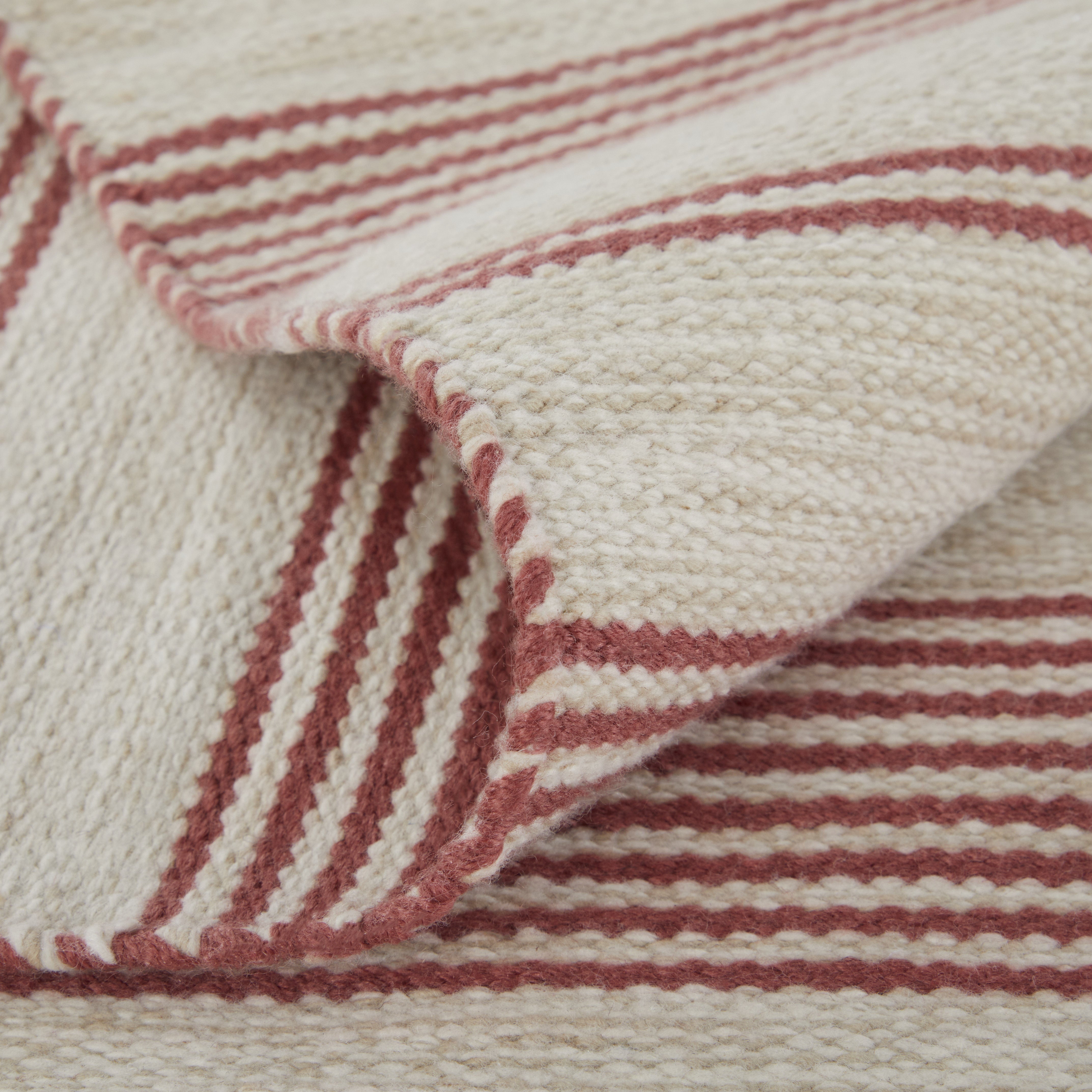 Duprine Transitional Stripes - Red/Ivory Area Rug