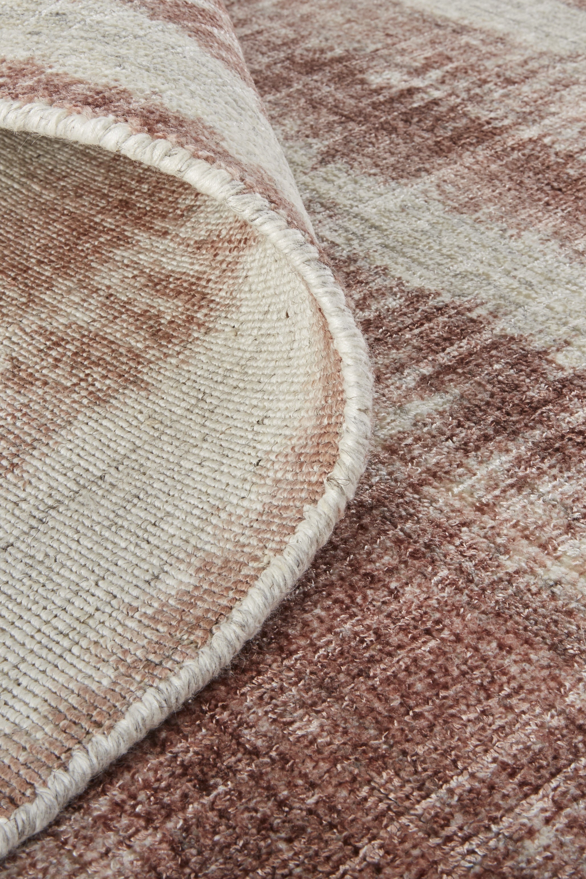 Mackay Transitional Stripes - Tan/Ivory/Pink Area Rug