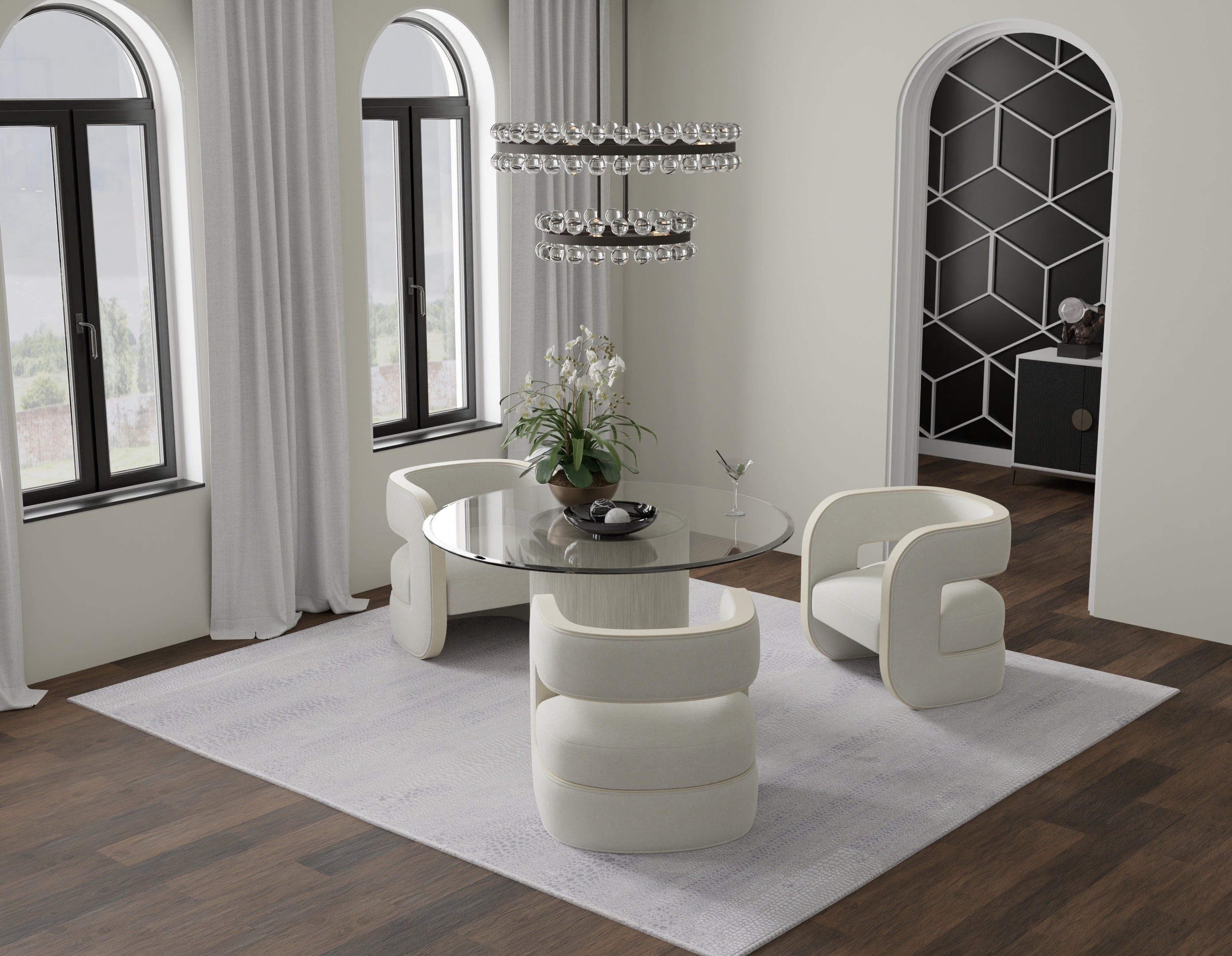 Prasad Modern Distressed - Ivory/Silver/Gray Area Rug