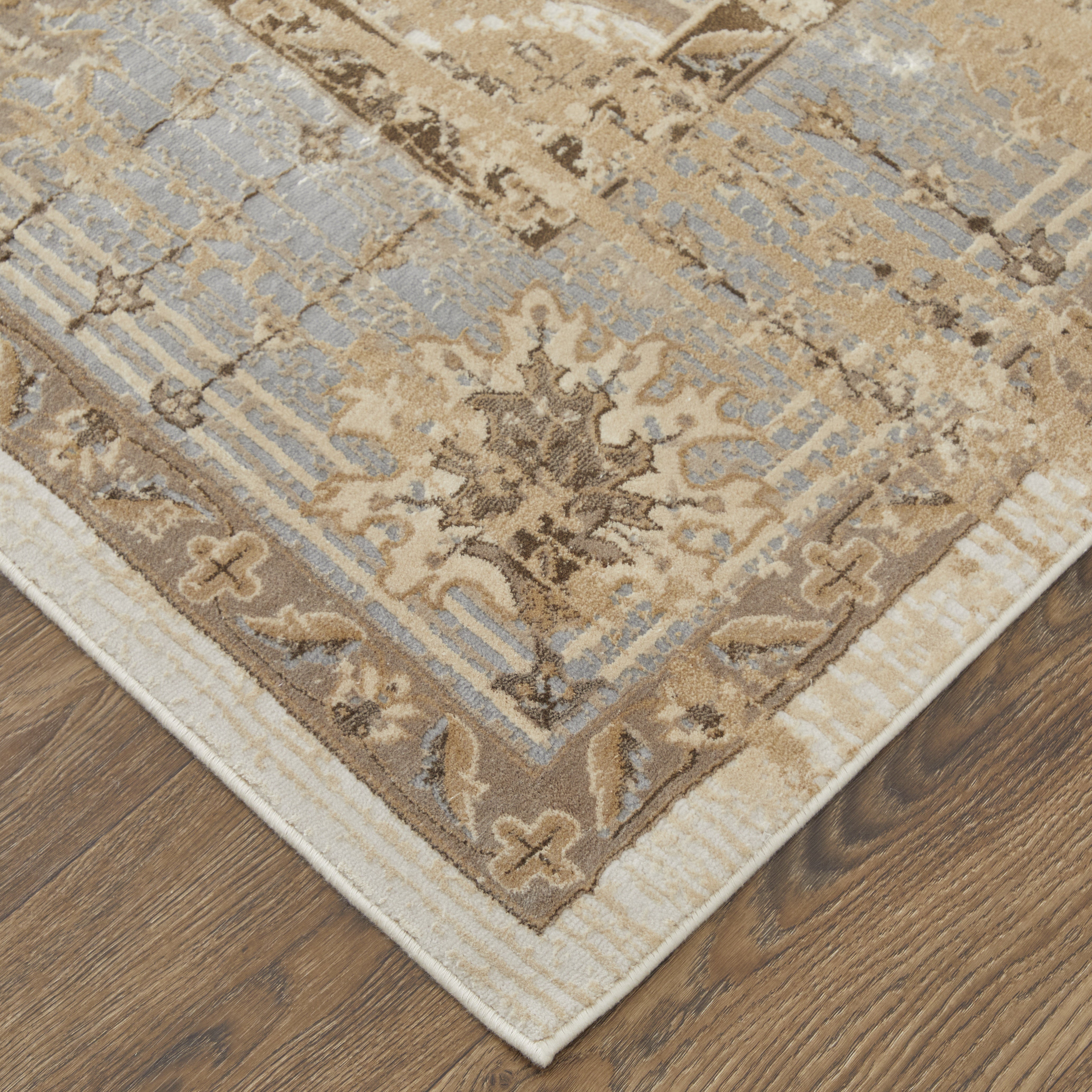 Celene Traditional Bordered - Tan/Brown/Gray Area Rug