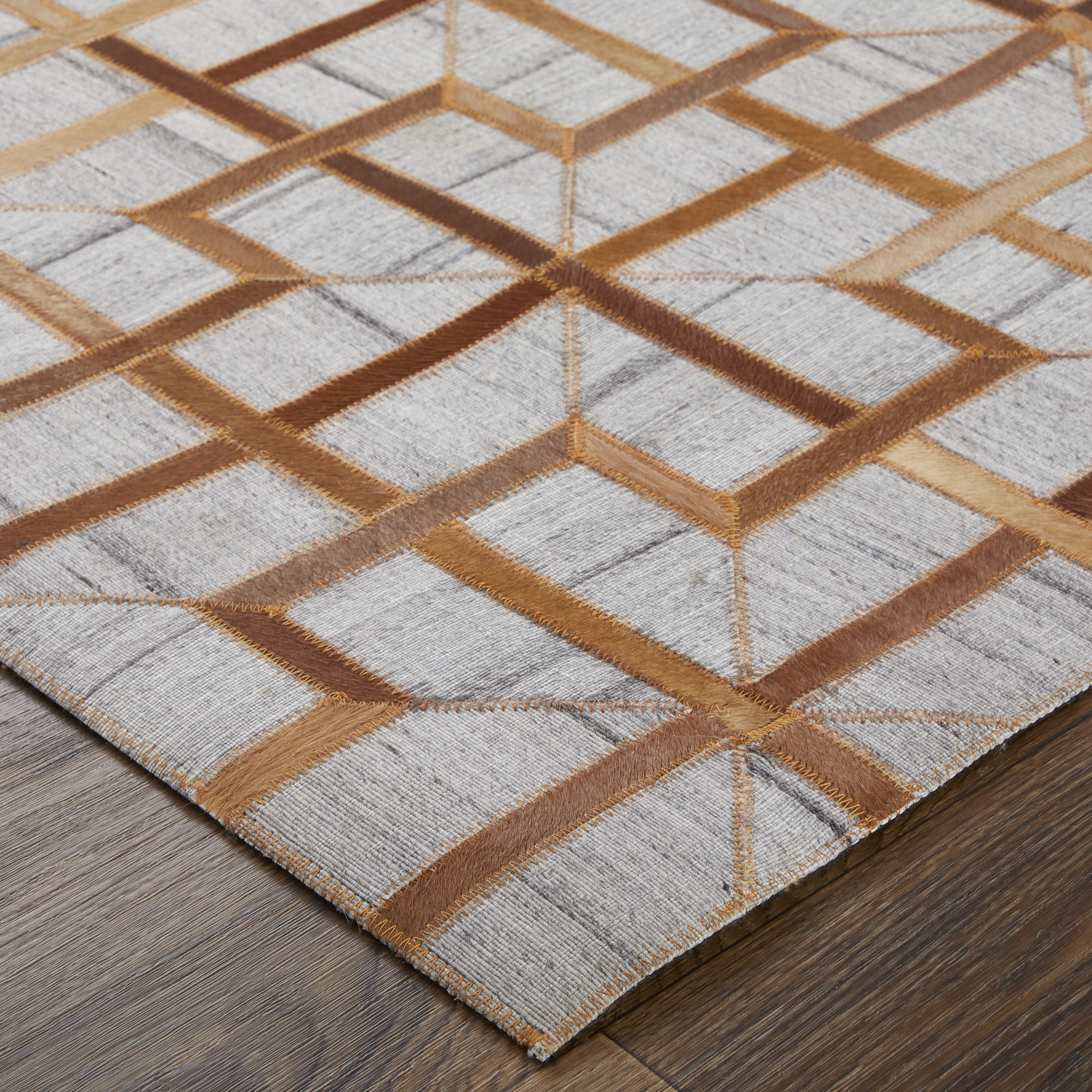 Fannin Transitional Geometric - Tan/Brown/Gray Area Rug