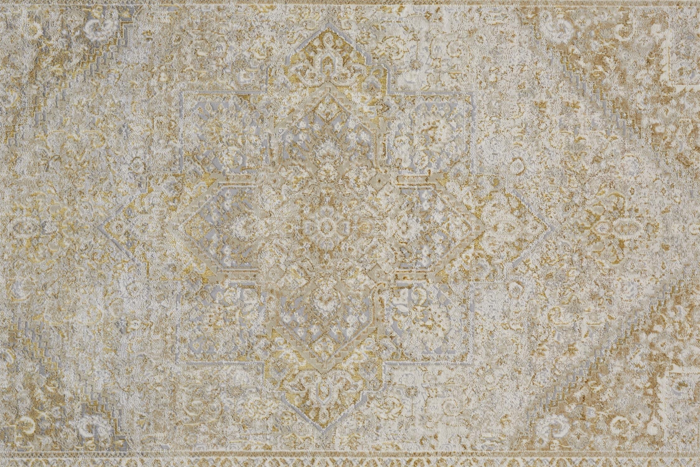 Aura Modern Oriental - Ivory/Gold Area Rug